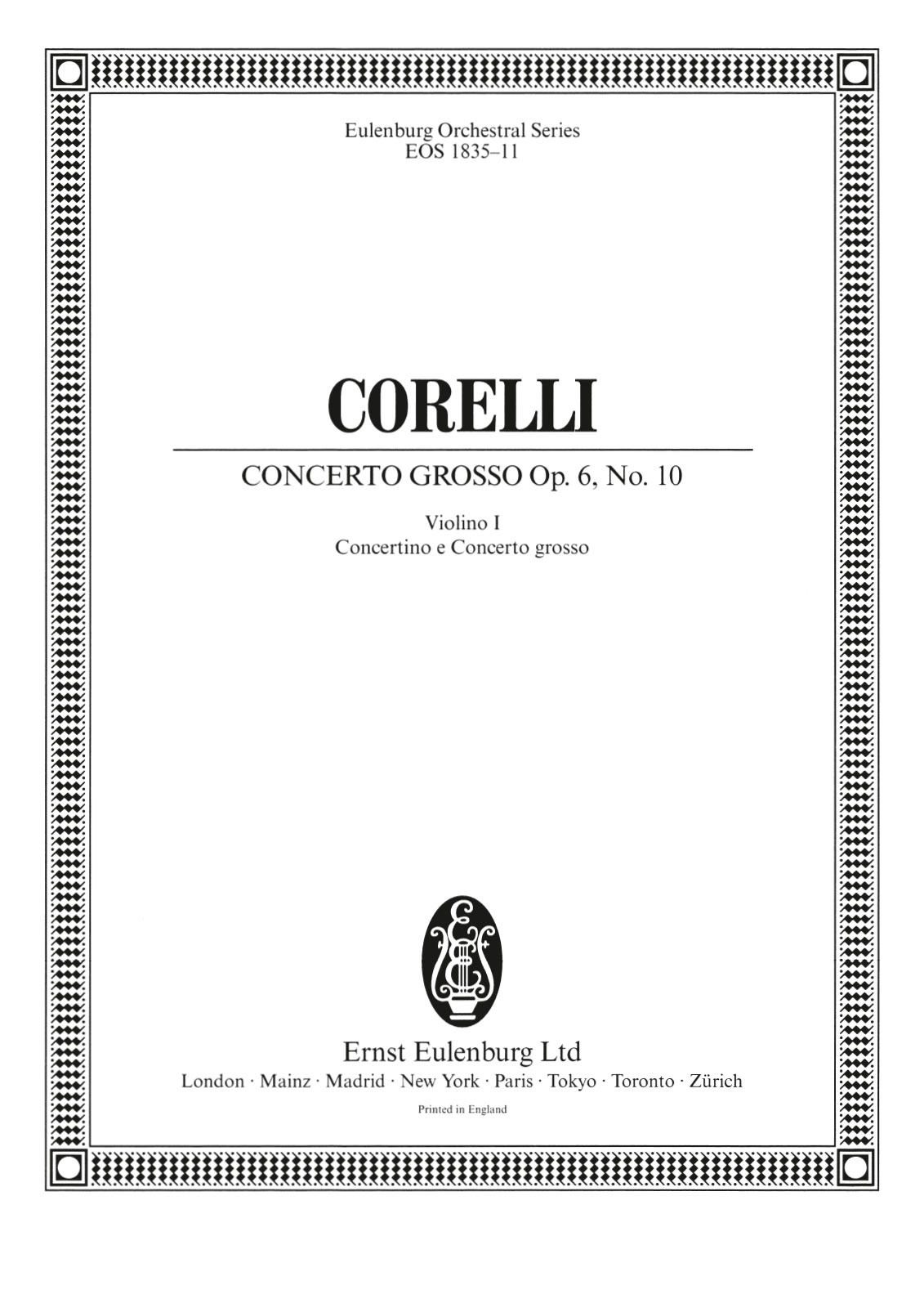 EOS 1835-15 - Concerto grosso op. 6 Nr. 10 C-dur - Cover