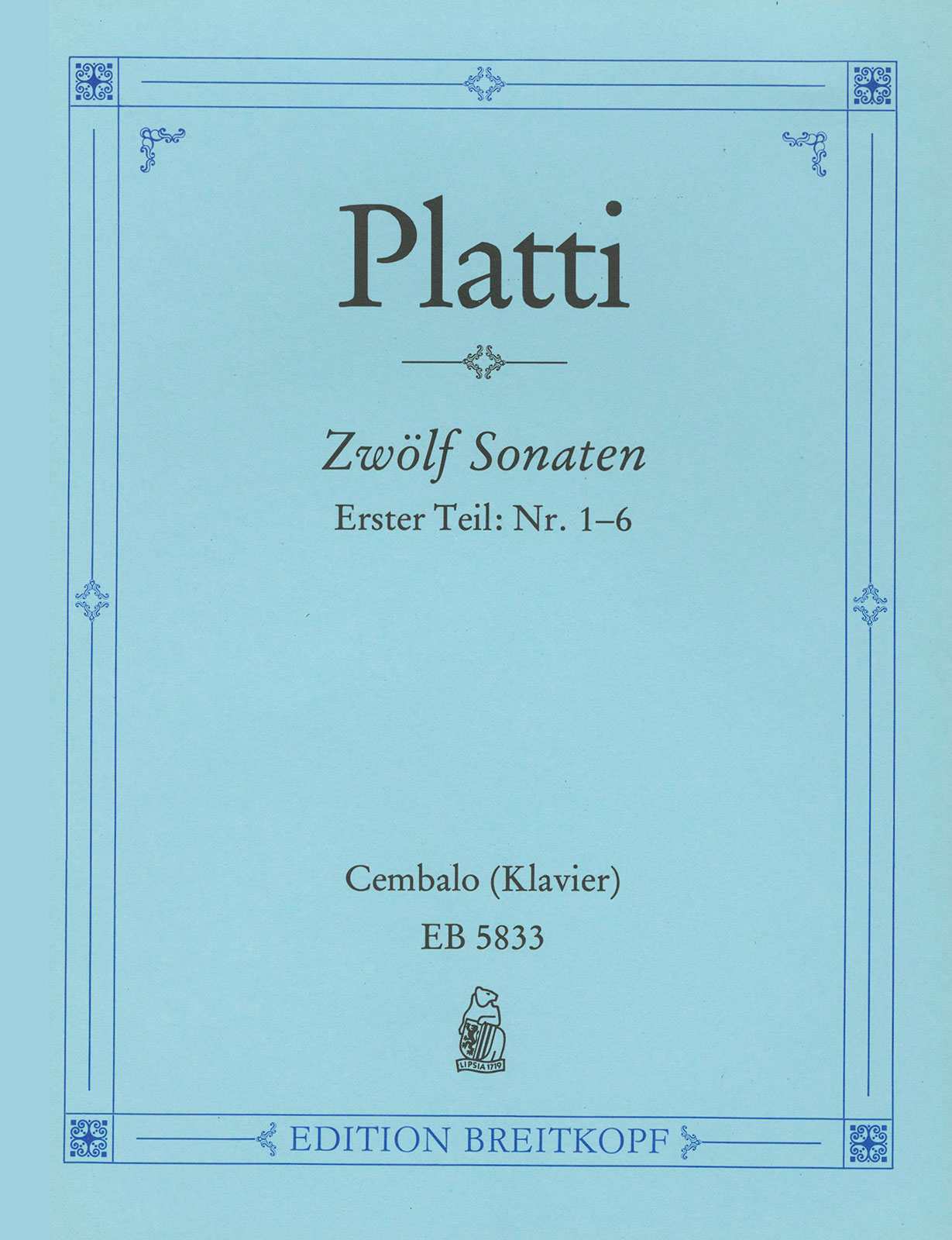 EBL 5833 - 12 Sonatas - Cover
