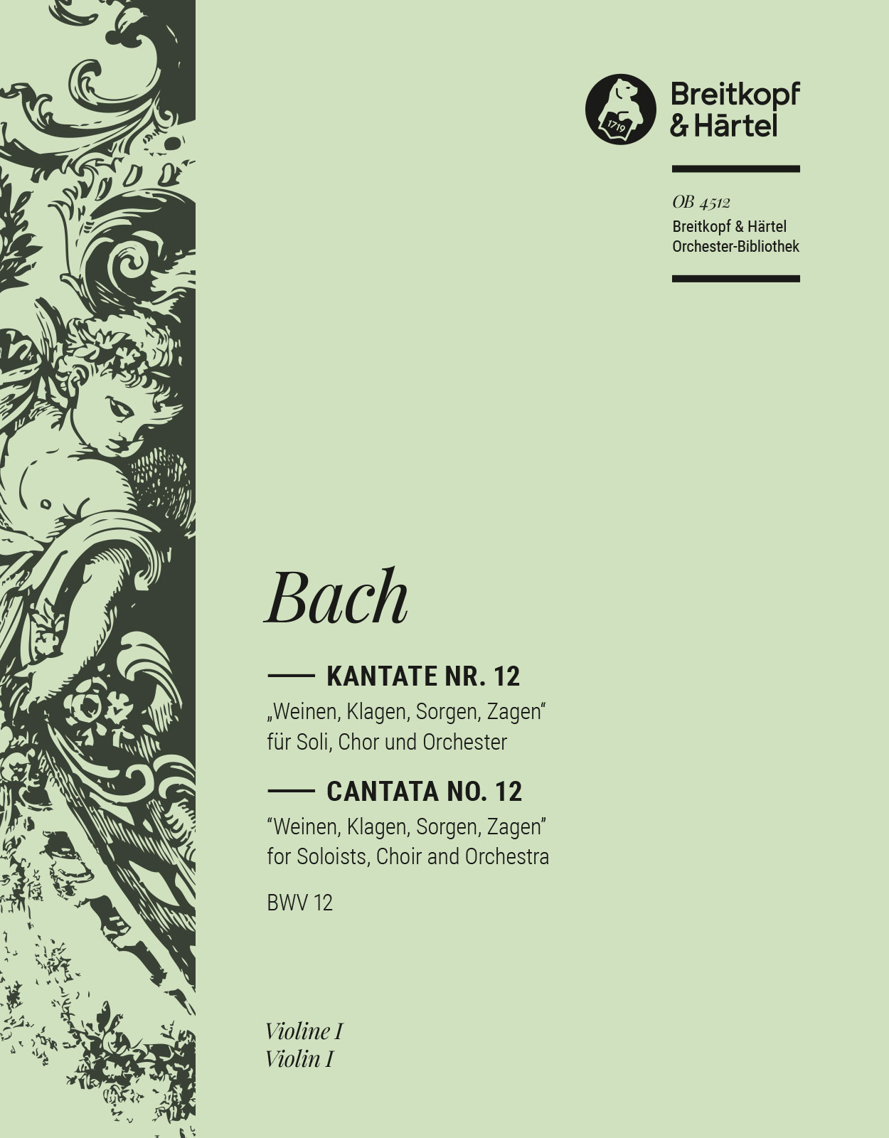 OB 4512-15 - Kantate BWV 12 „Weinen, Klagen, Sorgen, Zagen“ - Cover
