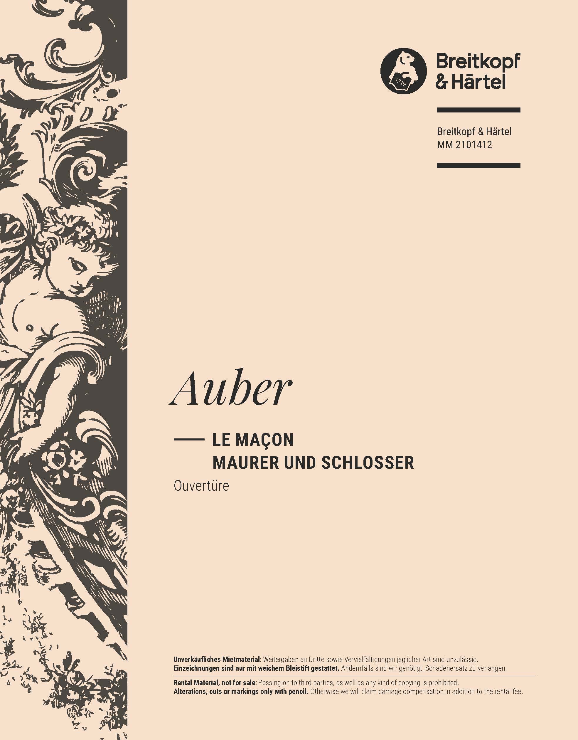 Daniel-François-Esprit Auber - Le Maçon / Maurer und Schlosser – Ouvertüre - Cover