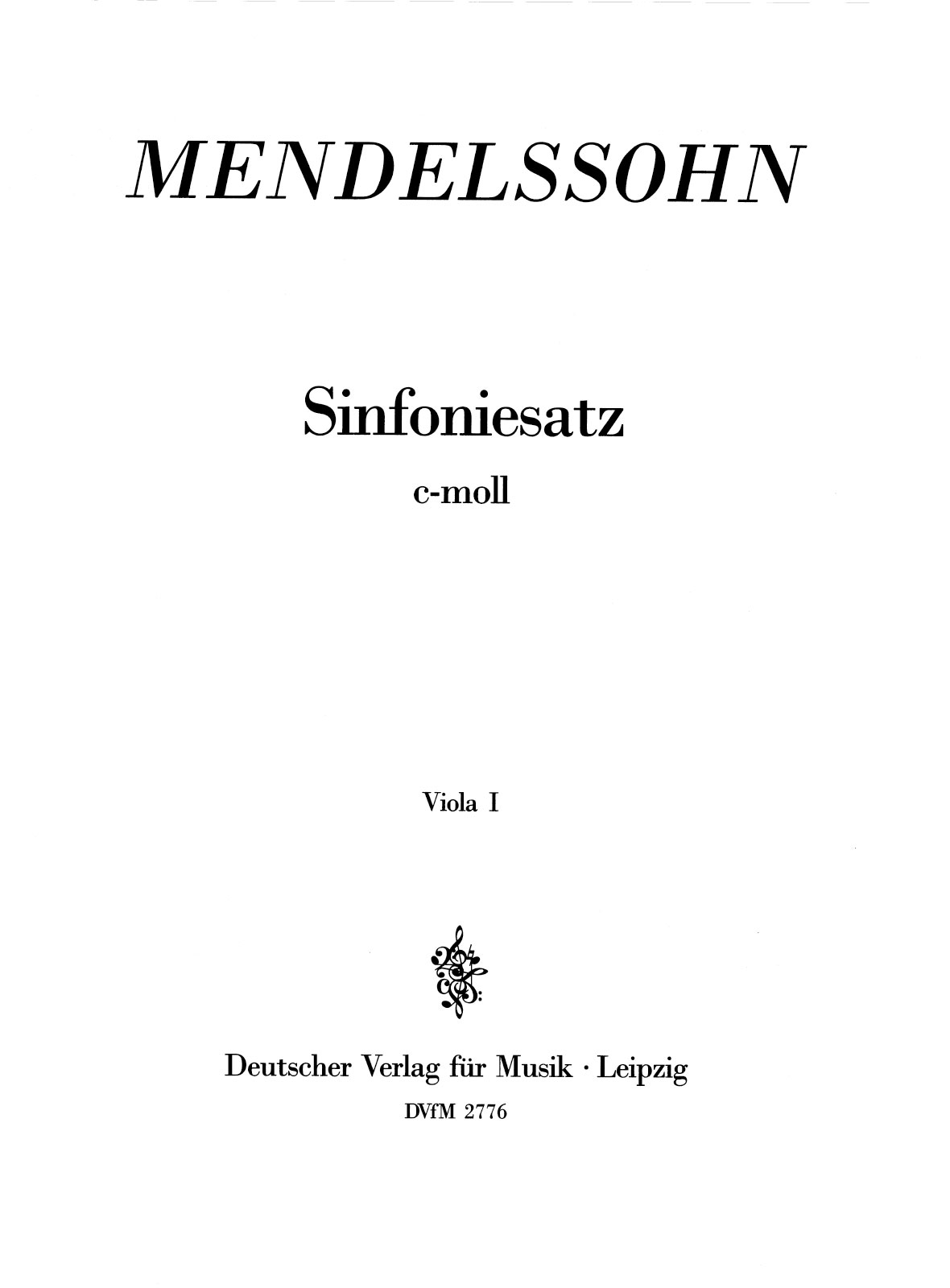 DV 2776-19 - Sinfoniesatz c-moll MWV N 14 - Cover