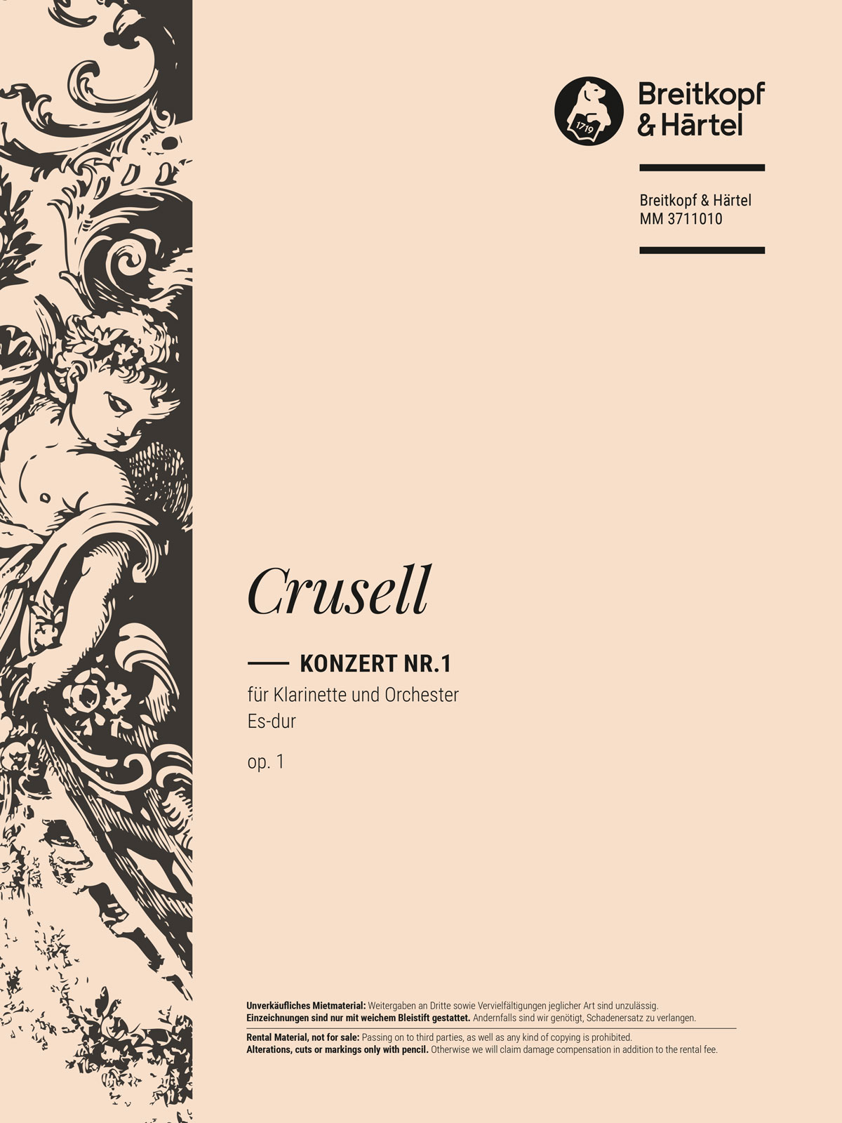 MM 3711010 - Klarinettenkonzert Nr. 1 in Es-dur op. 1 - Cover