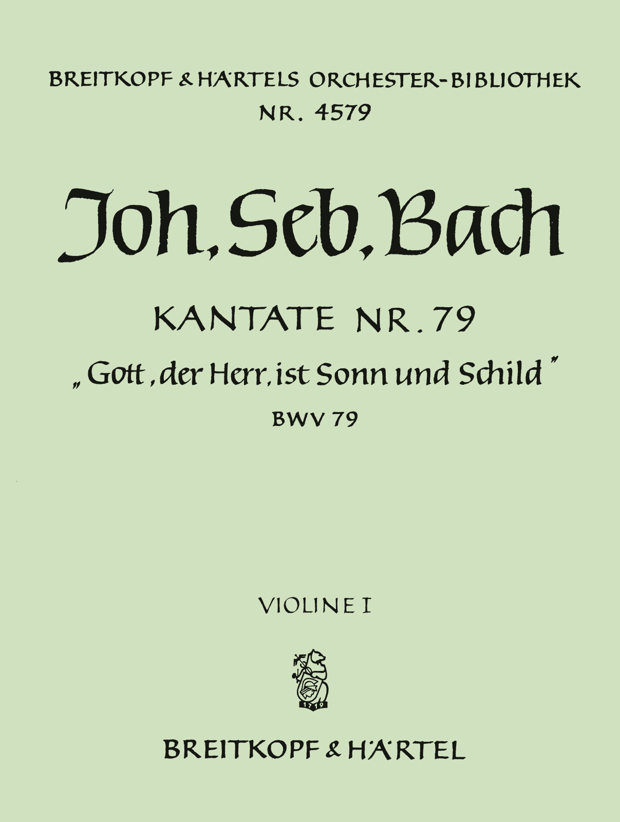 OB 4579-15 - Kantate BWV 79 „Gott der Herr ist Sonn und Schild“ - Cover
