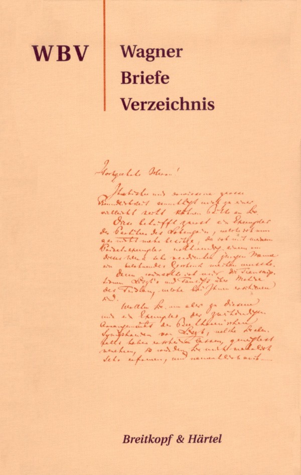Wagner Briefe Verzeichnis (WBV) - Cover