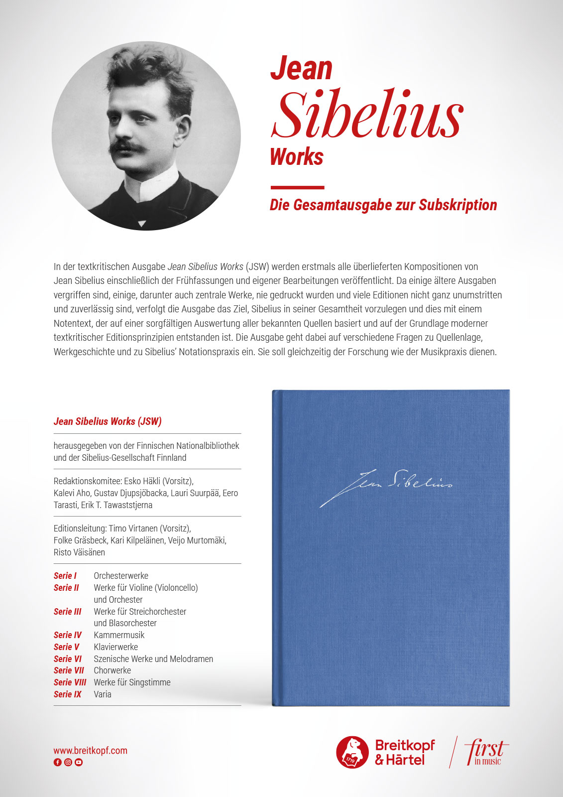 B+H 60 - Jean Sibelius Complete Works (German) - Cover