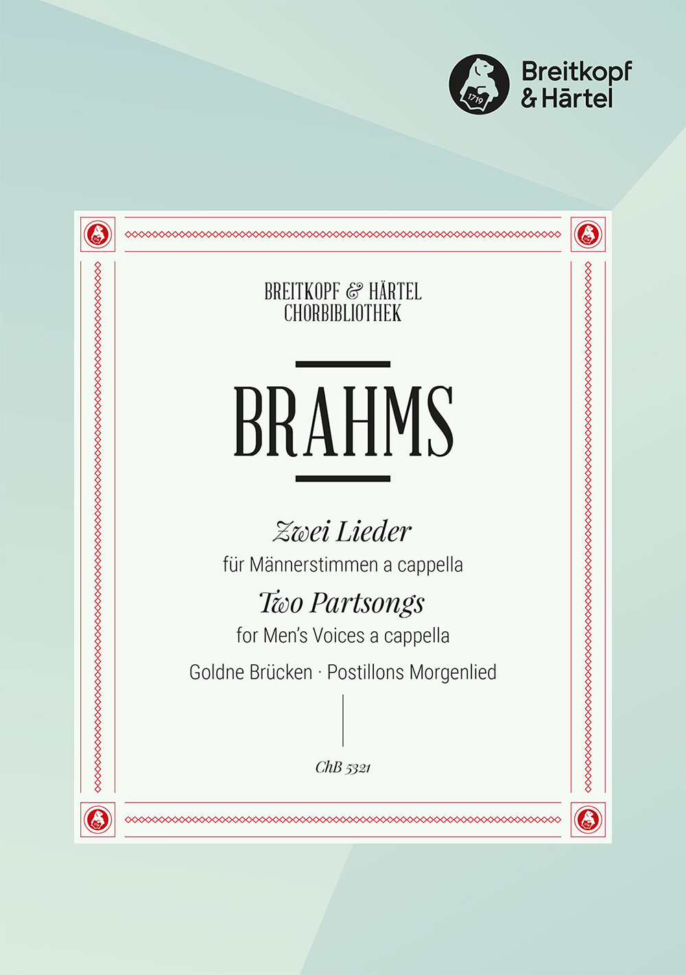 Johannes Brahms - 2 Lieder - Cover