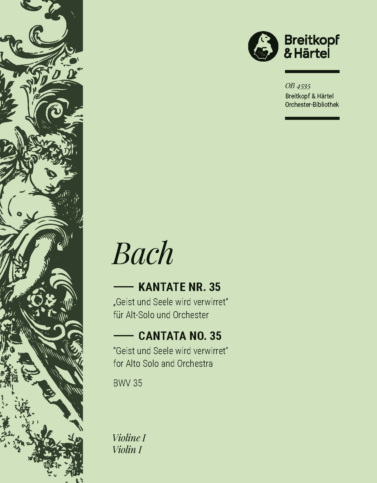 OB 4535-15 - Kantate BWV 35 „Geist und Seele wird verwirret“ - Cover