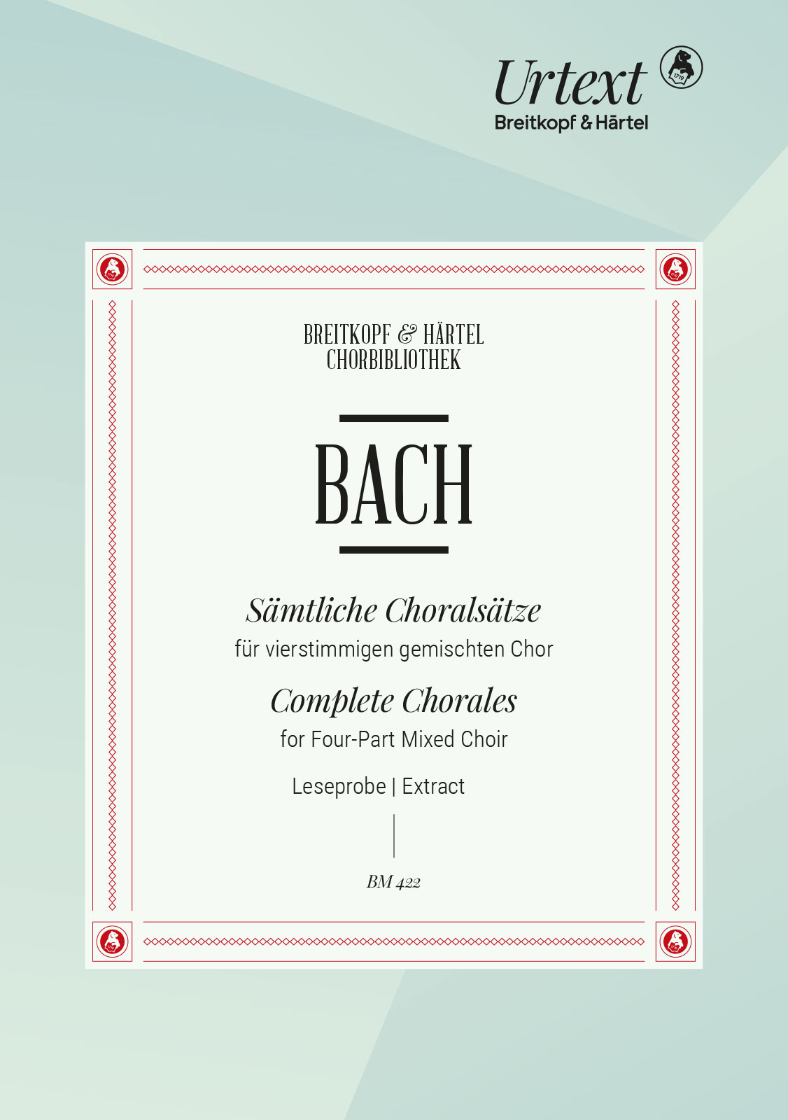 BM 422 - Johann Sebastian Bach – Sämtliche Choralsätze - Cover