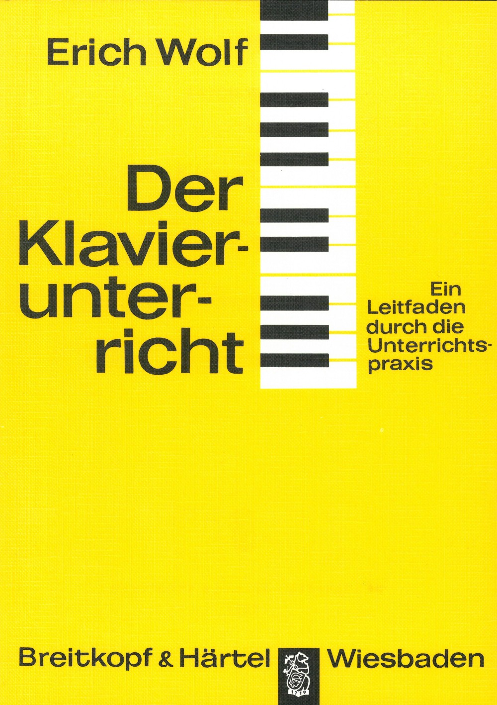Erich Wolf - Der Klavierunterricht - Cover