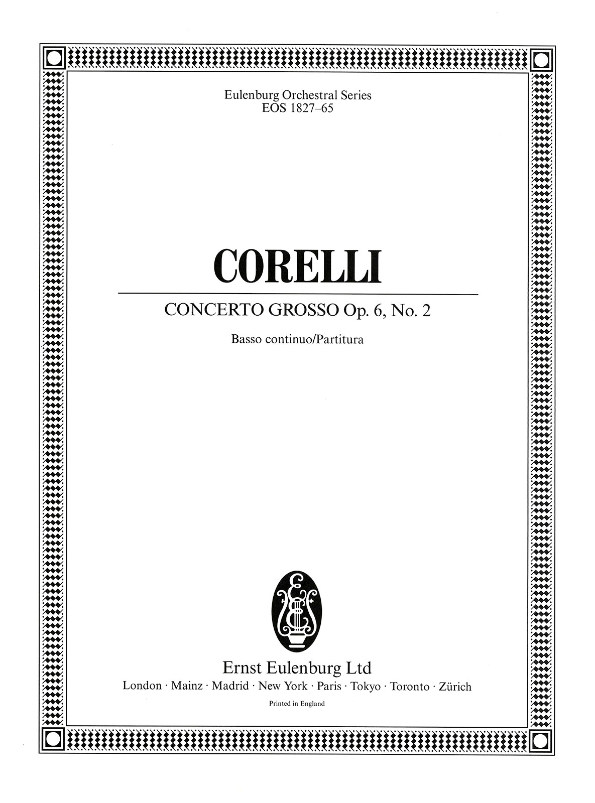 Arcangelo Corelli - Concerto grosso op. 6 Nr. 2 F-dur - Cover