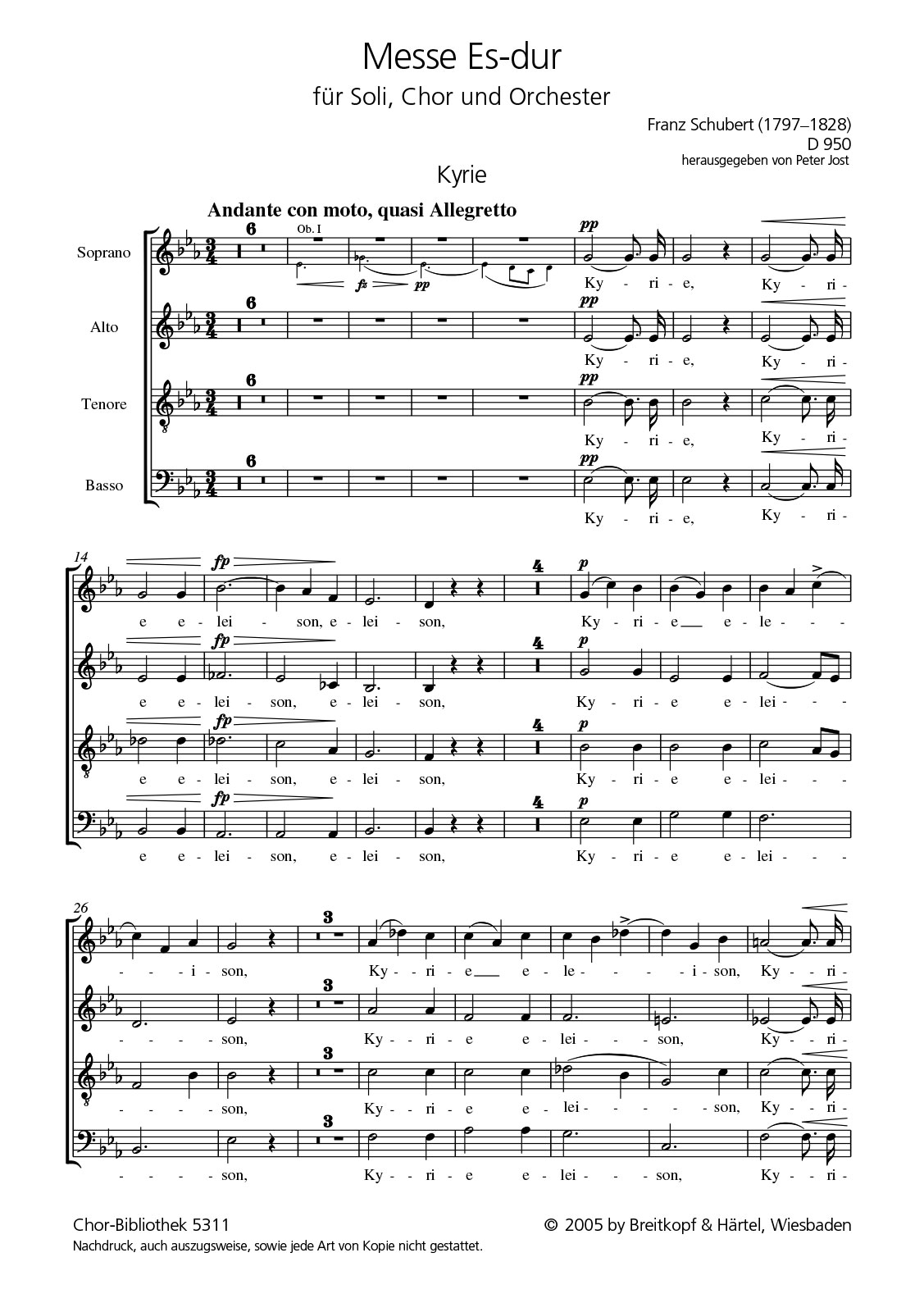 ChB 5311 - Messe Es-dur D 950 - Cover