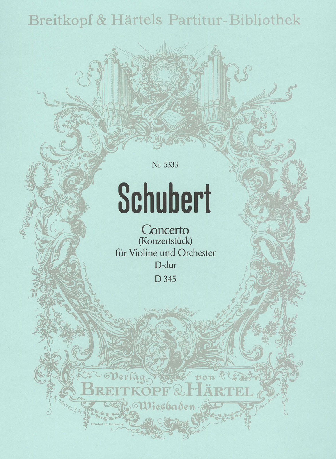 PB 5333 - Concerto D-dur D 345 - Cover