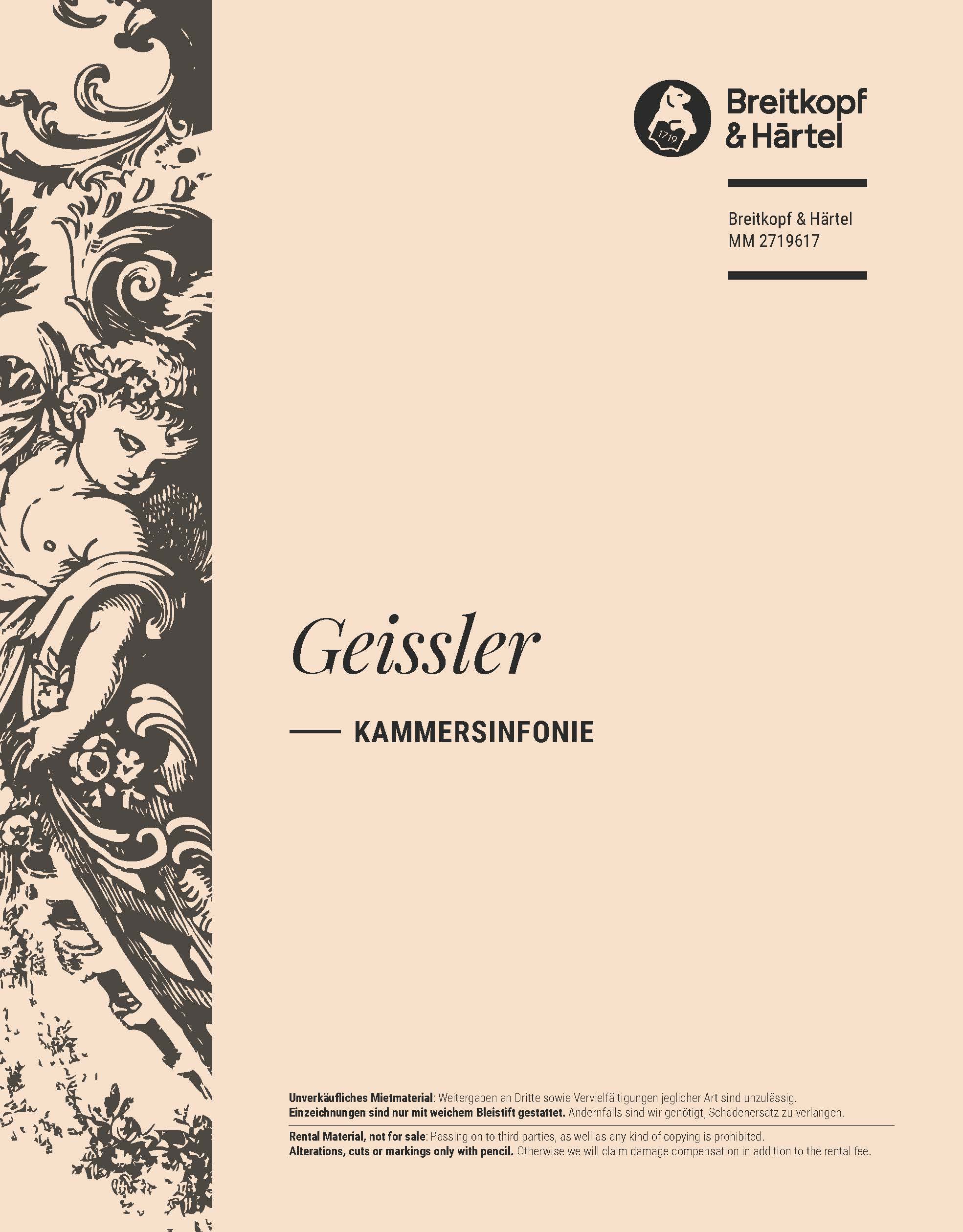 Fritz Geißler - Kammersinfonie Nr. 1 - Cover