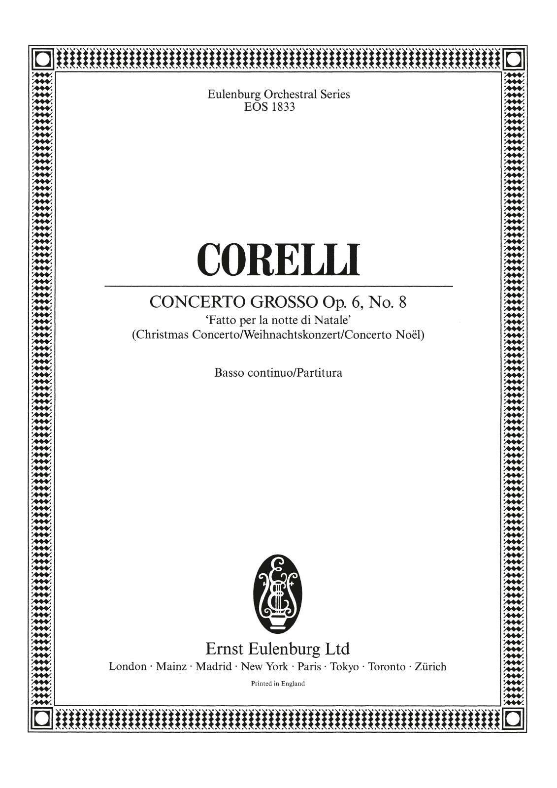 Arcangelo Corelli - Concerto grosso op. 6 Nr. 8 g-moll - Cover