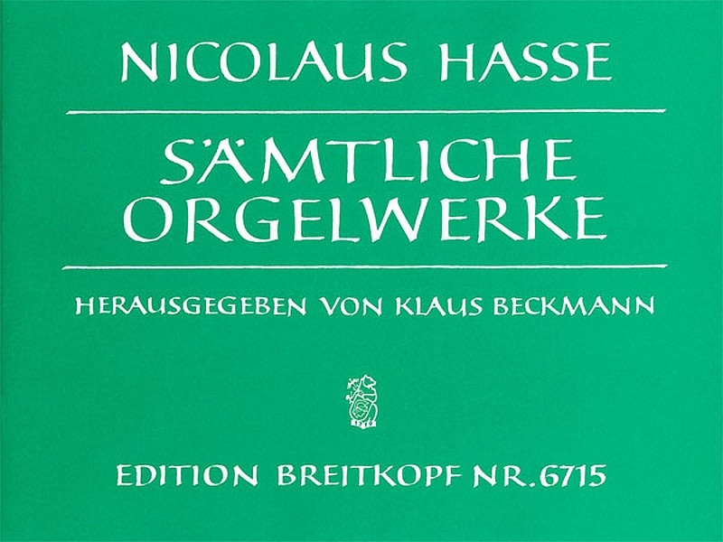 Nikolaus Hasse - Sämtliche Orgelwerke - Cover
