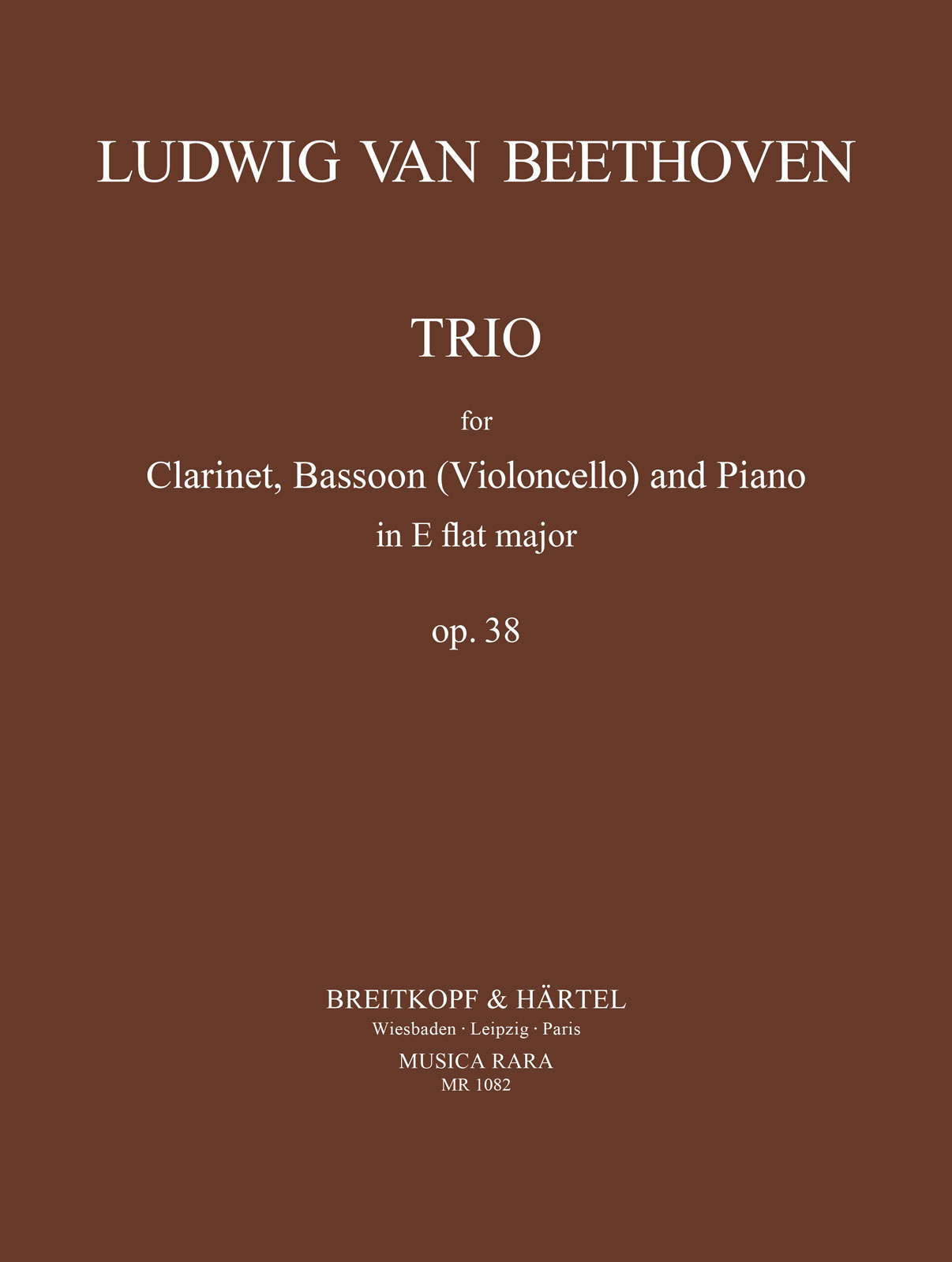 MR 1082D - Trio op. 38 Es-dur - Cover