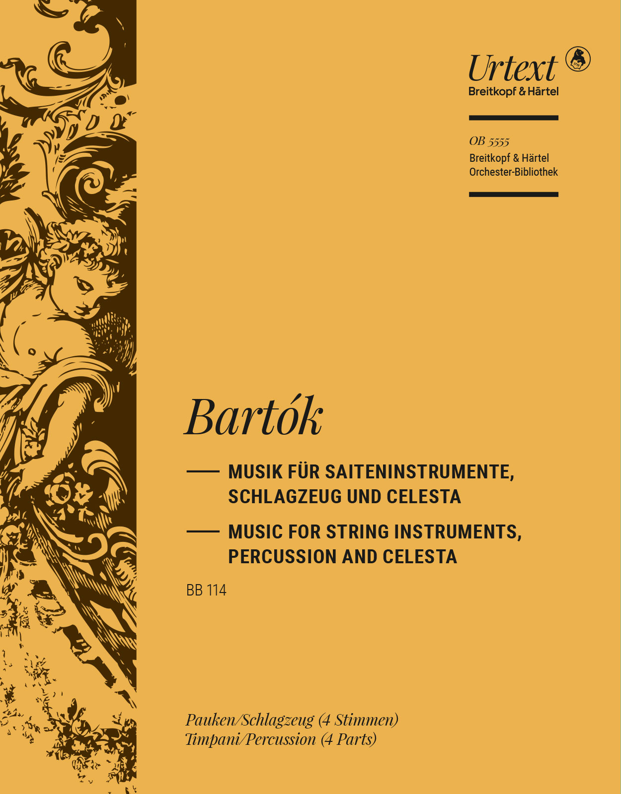 OB 5555-30 - Musik für Saiteninstrumente, Schlagzeug und Celesta BB 114 - Cover