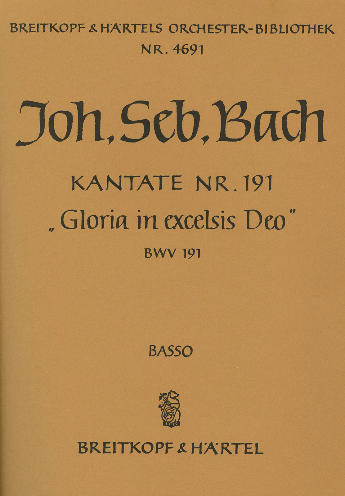 OB 4691-26 - Kantate BWV 191 „Gloria in excelsis Deo“ - Cover