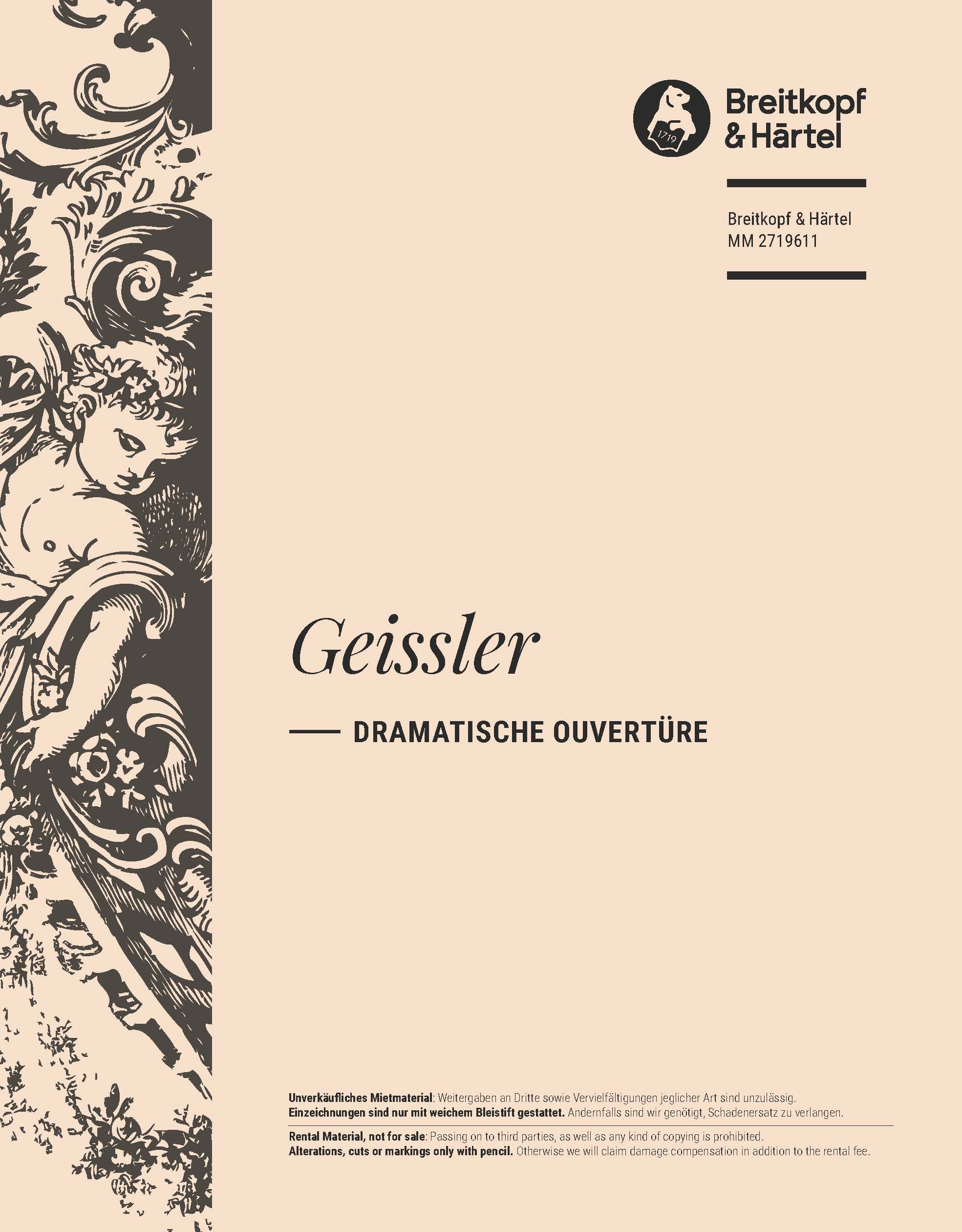 Fritz Geißler - Dramatische Ouvertüre - Cover