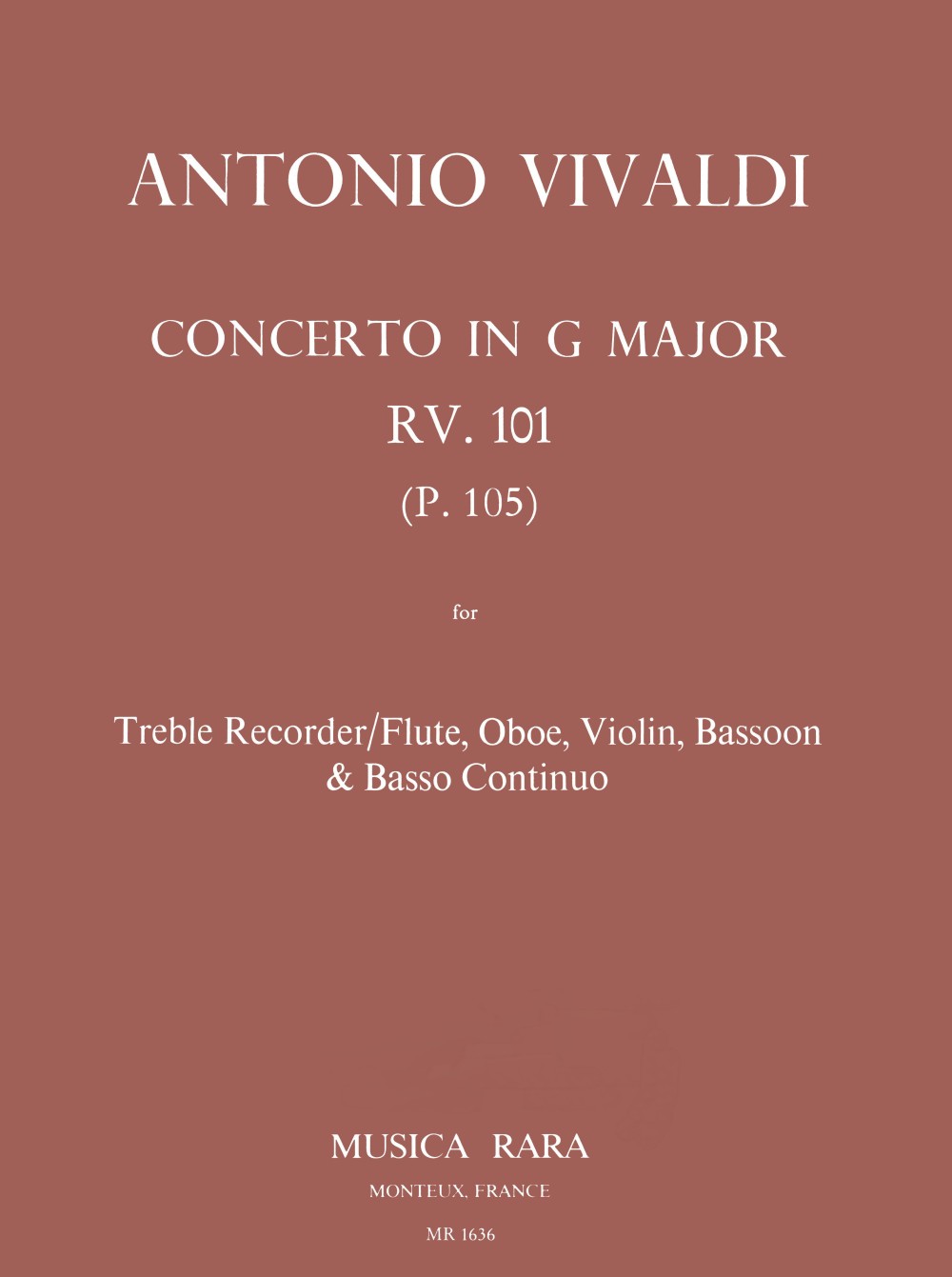 Antonio Vivaldi - Concerto in G-dur RV 101 - Cover