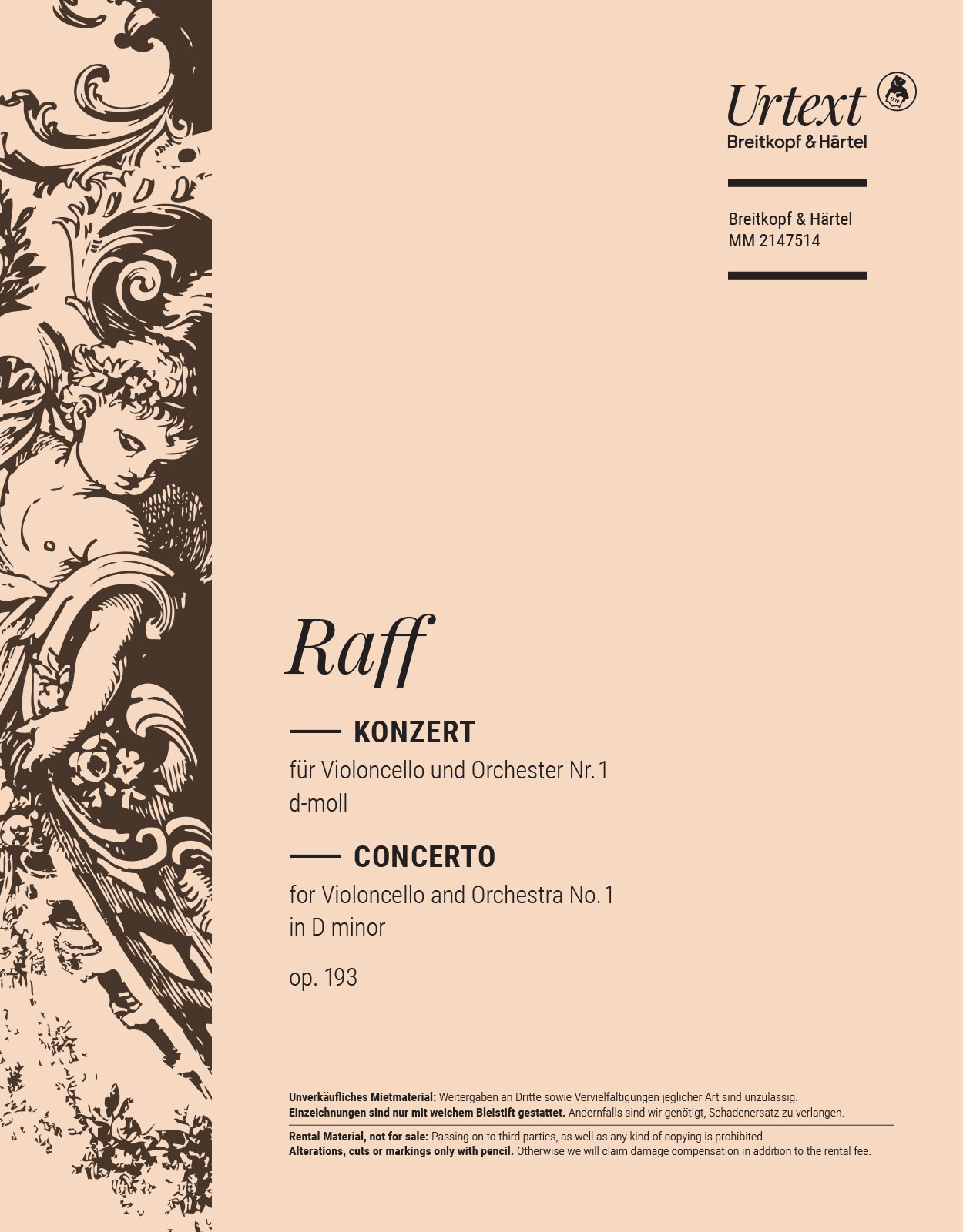 MM 2147514 - Violoncellokonzert Nr. 1 d-moll op. 193 - Cover