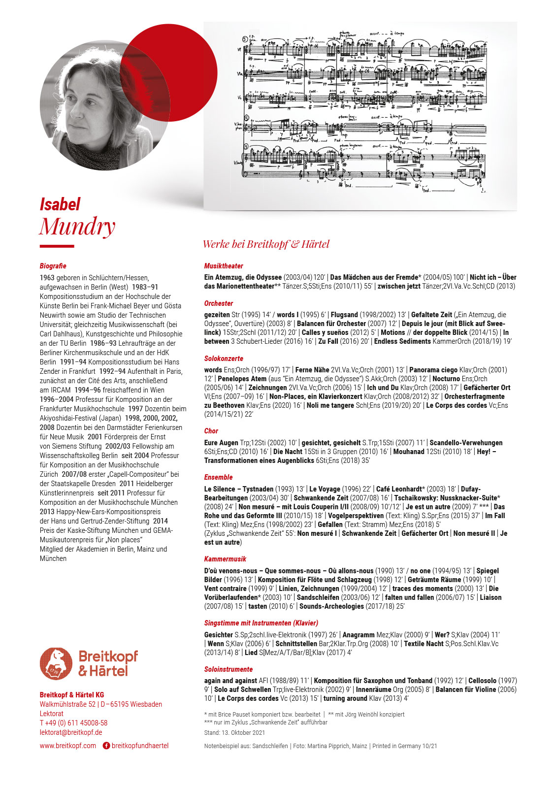 B+H 232 - Isabel Mundry - Cover