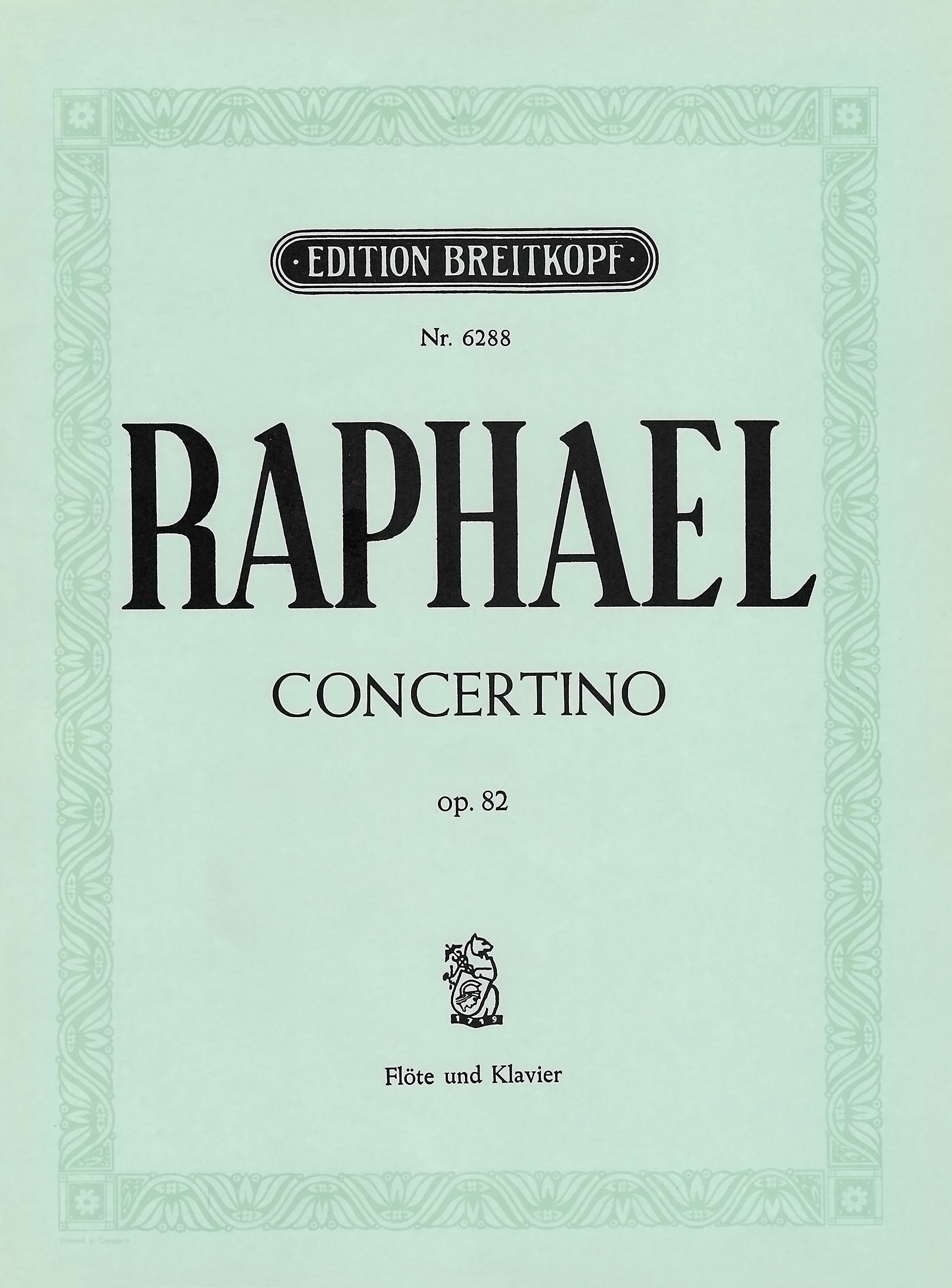 Günter Raphael - Concertino Op. 82 - Cover