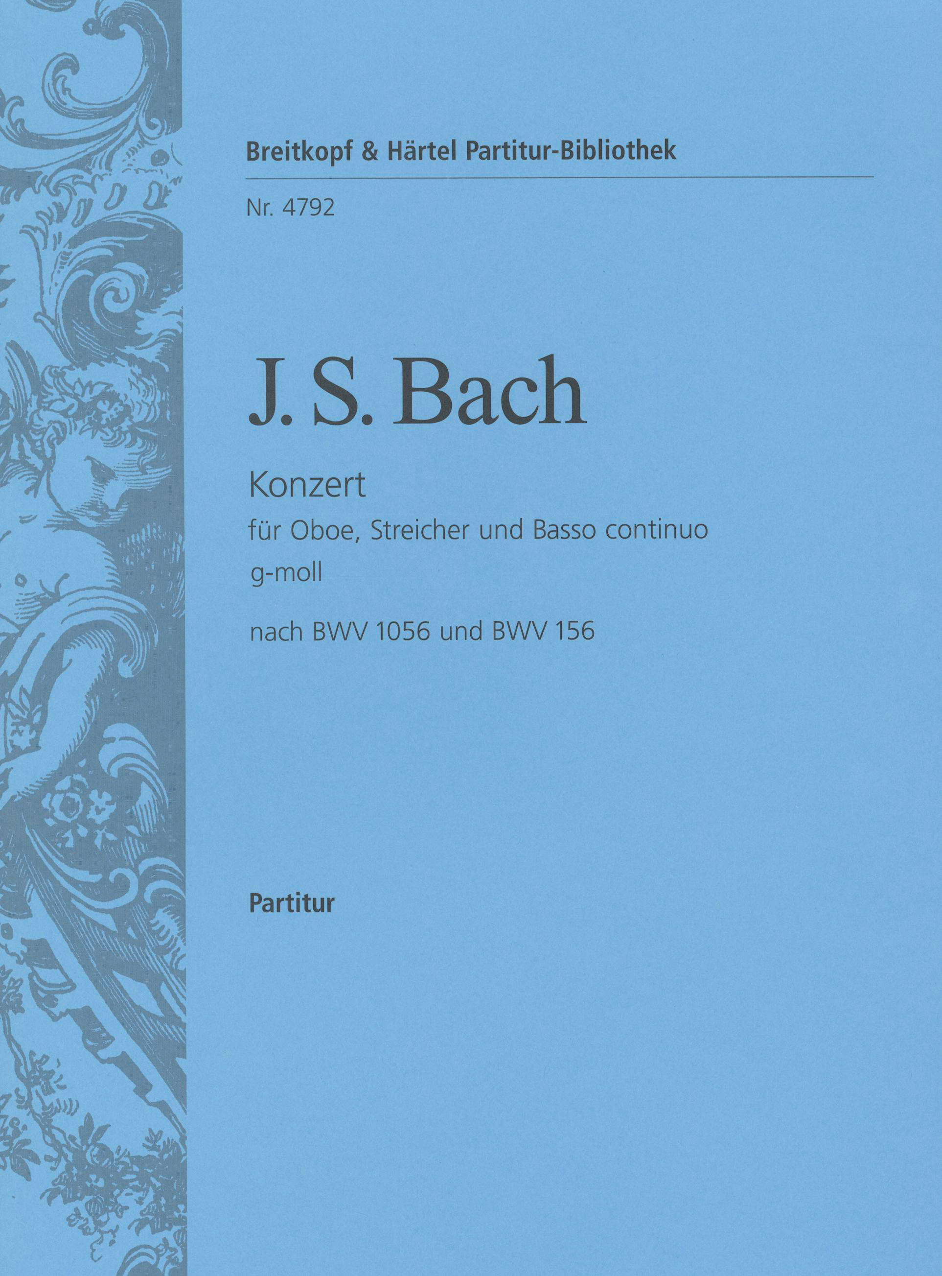 PB 4792 - Oboenkonzert g-moll - Cover