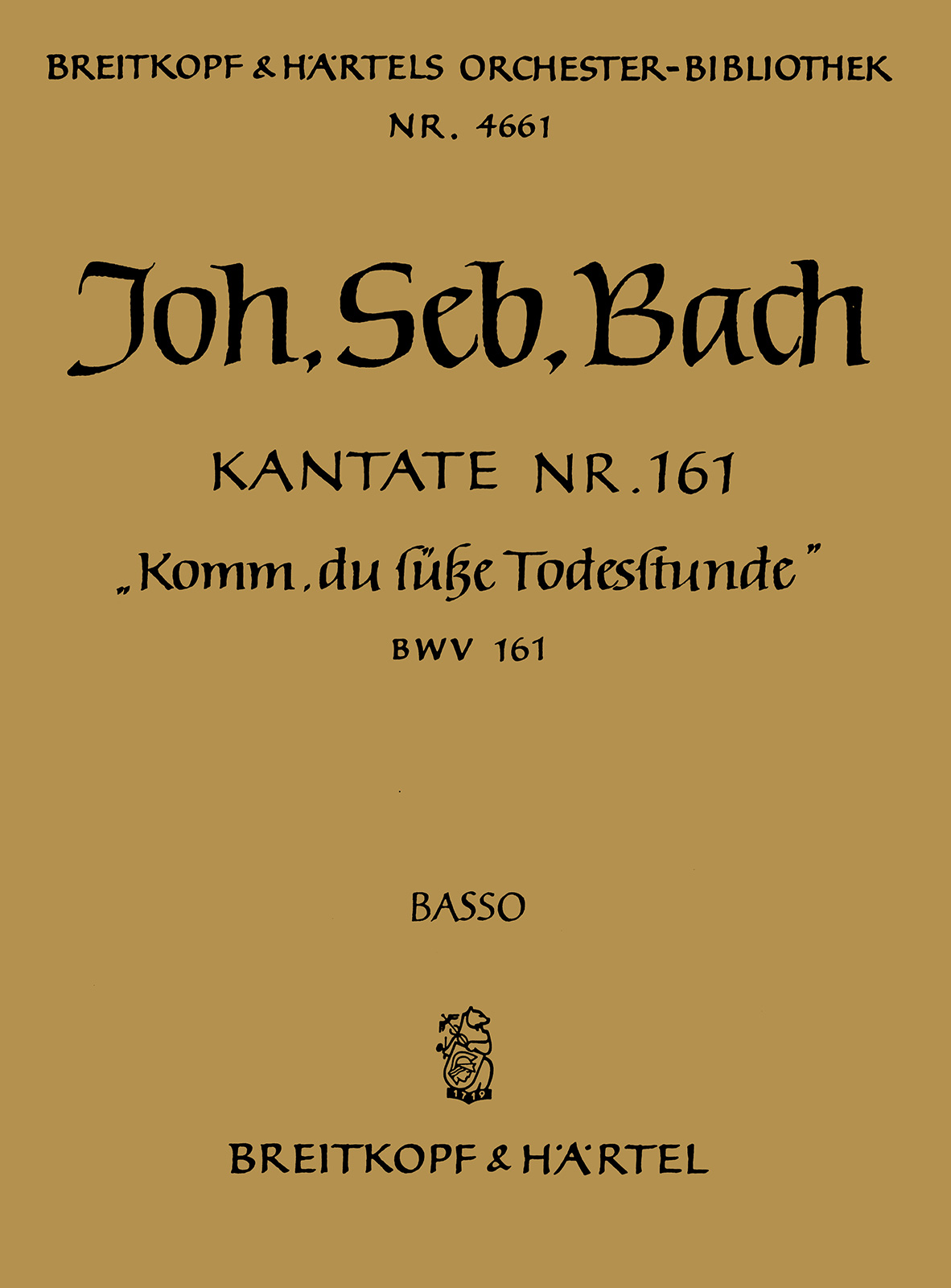OB 4661-26 - Kantate BWV 161 „Komm, du süße Todesstunde“ - Cover