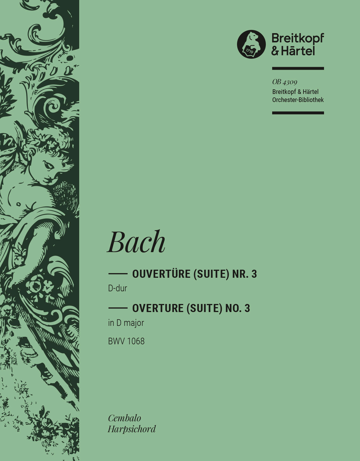 OB 4309-12 - Overture (Suite) No. 3 in D major BWV 1068 - Cover