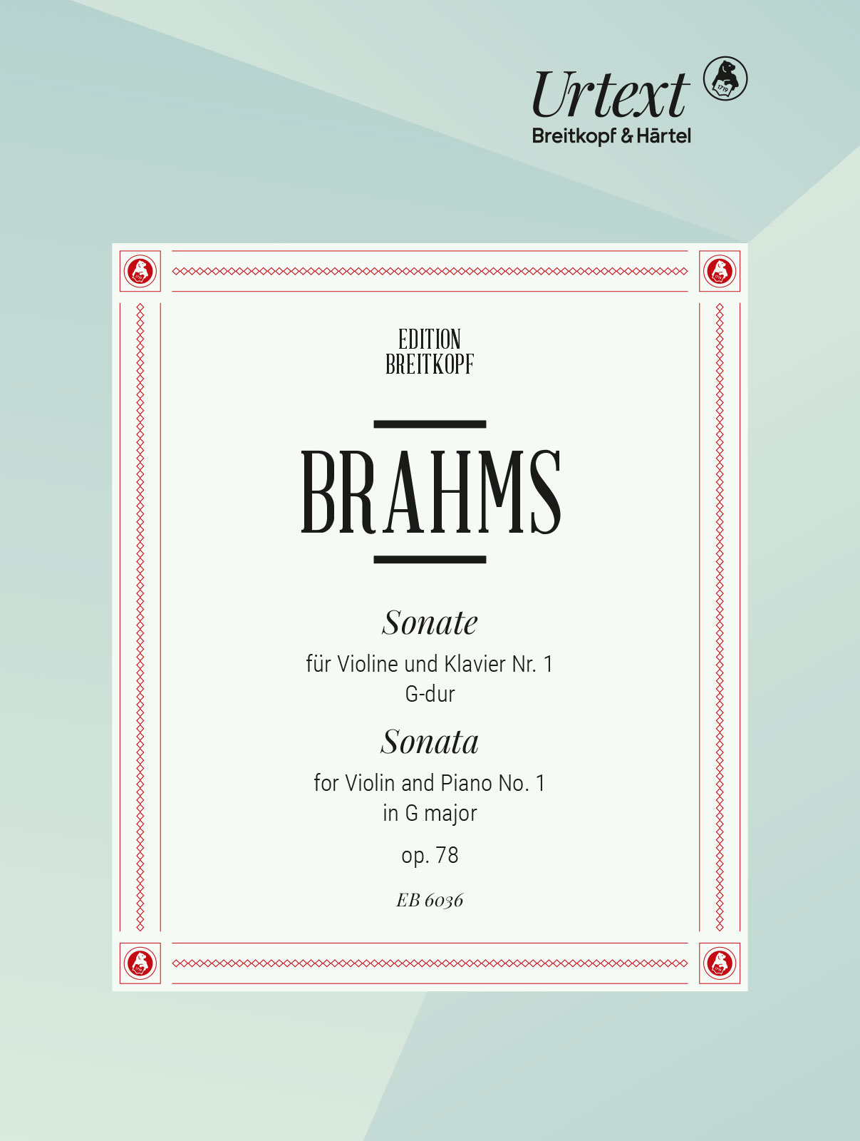 EB 6036D - Sonate Nr. 1 G-dur op. 78 - Cover