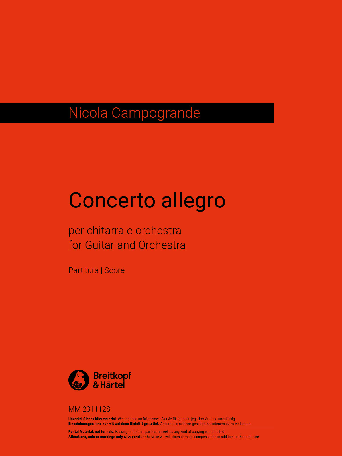 Nicola Campogrande - Concerto allegro - Cover