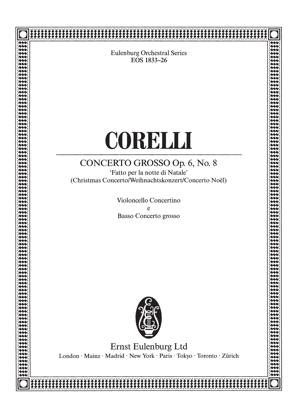 EOS 1833-26 - Concerto grosso op. 6 Nr. 8 g-moll - Cover