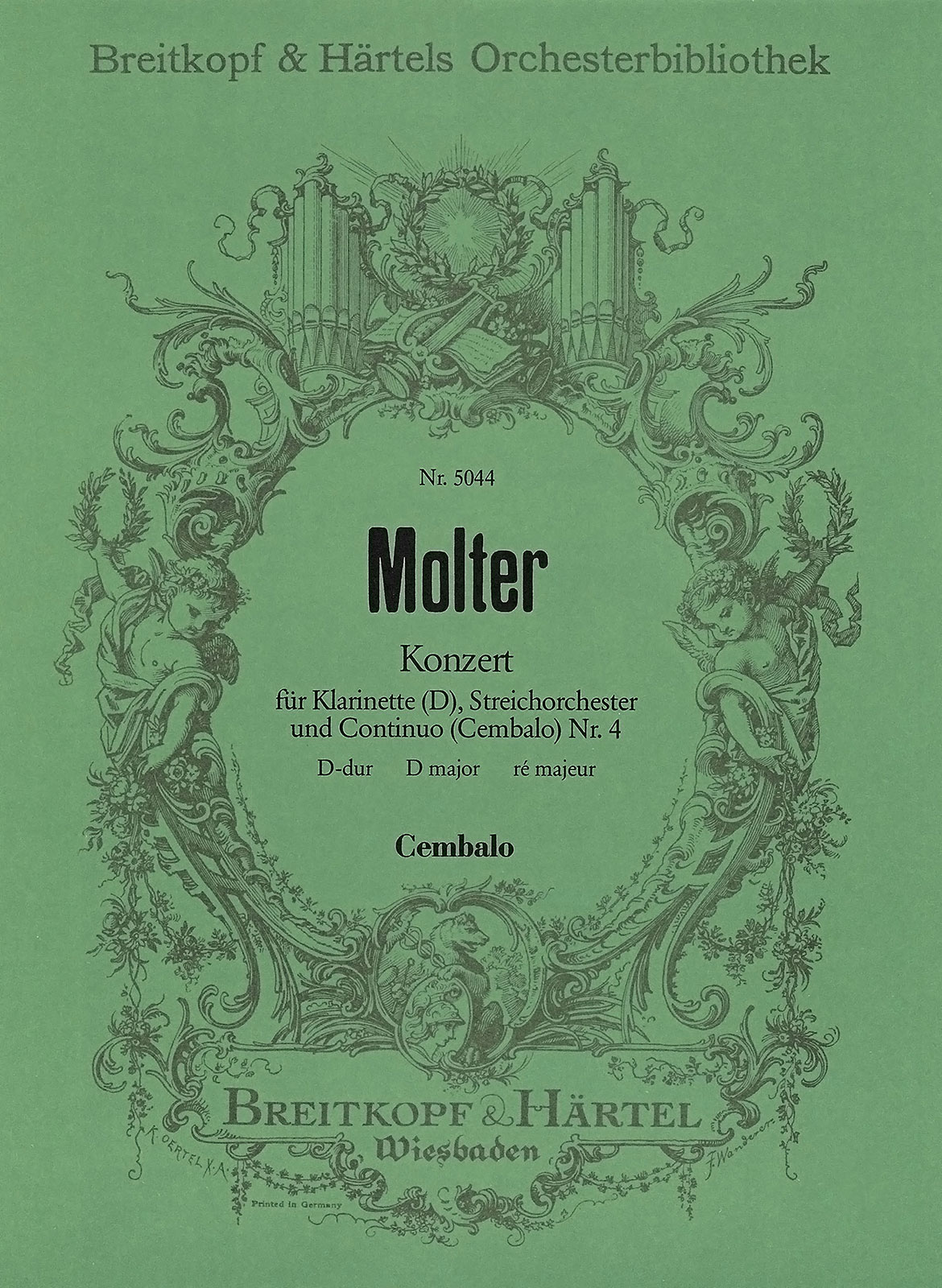 OB 5044-12 - Clarinet Concerto No. 4 in D major - Cover