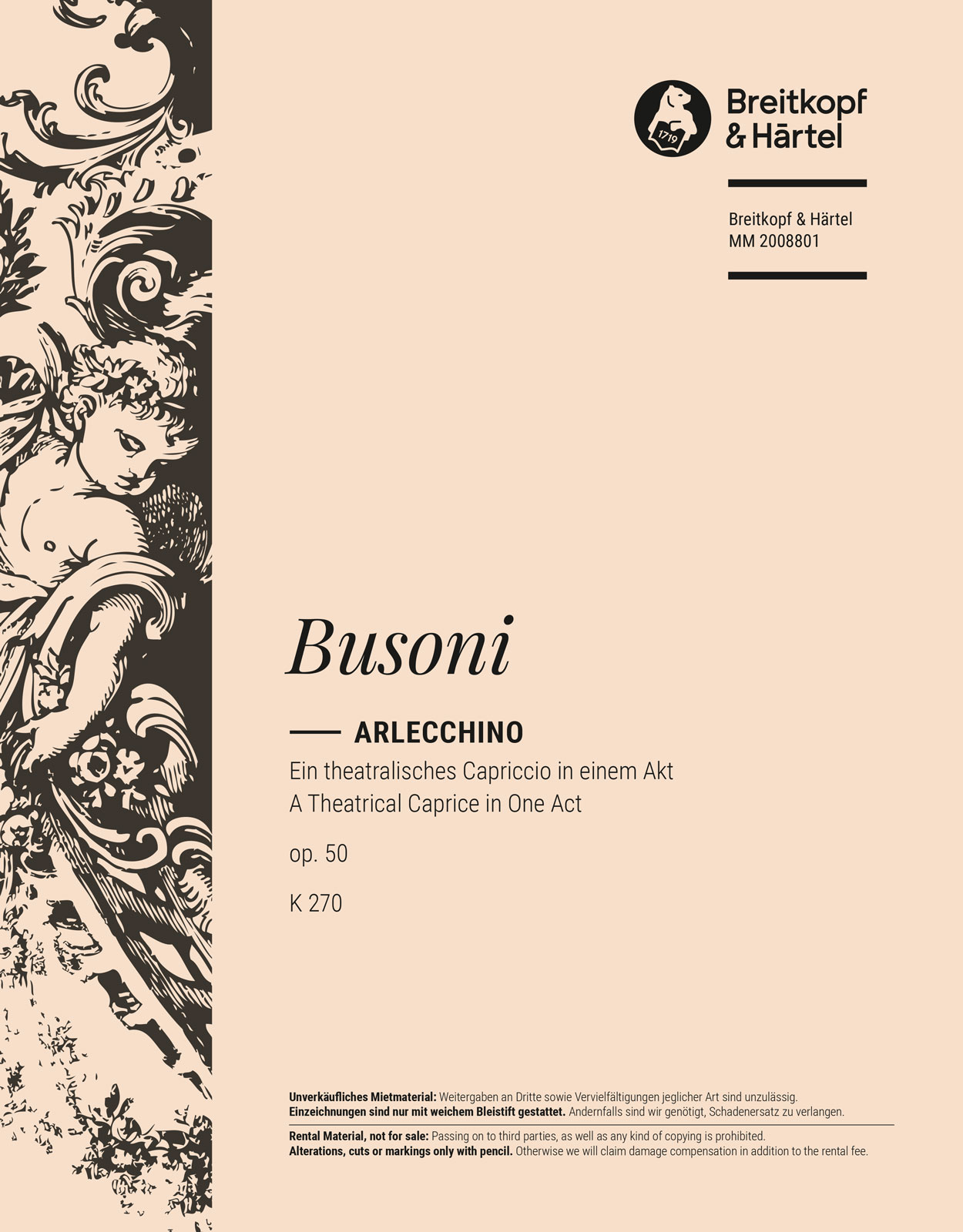 MM 2008801 - Arlecchino op. 50 K 270 - Cover