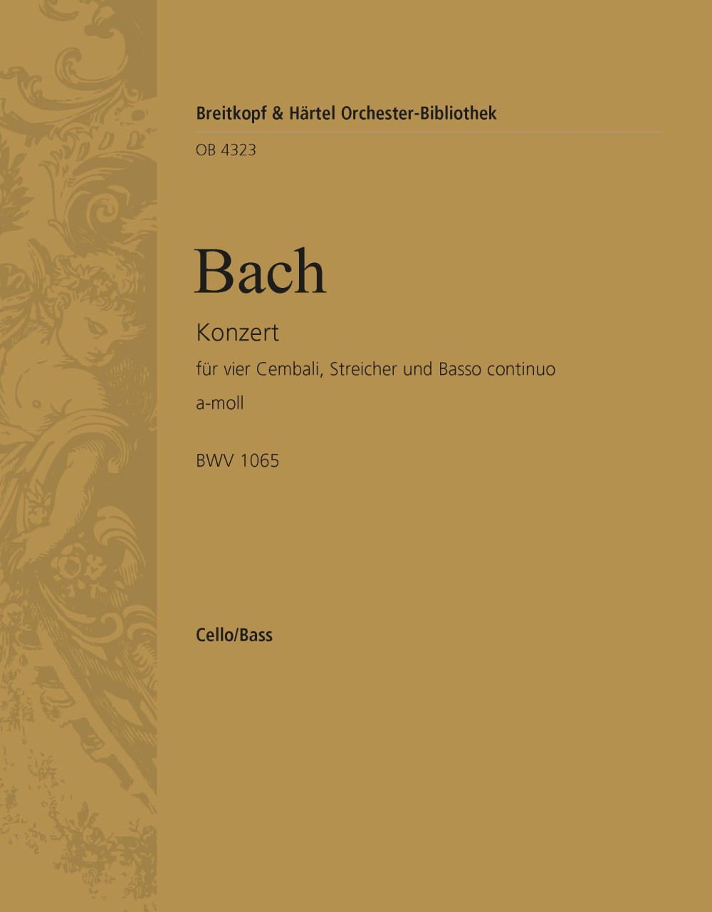 OB 4323-26 - Harpsichord Concerto in A minor BWV 1065 - Cover