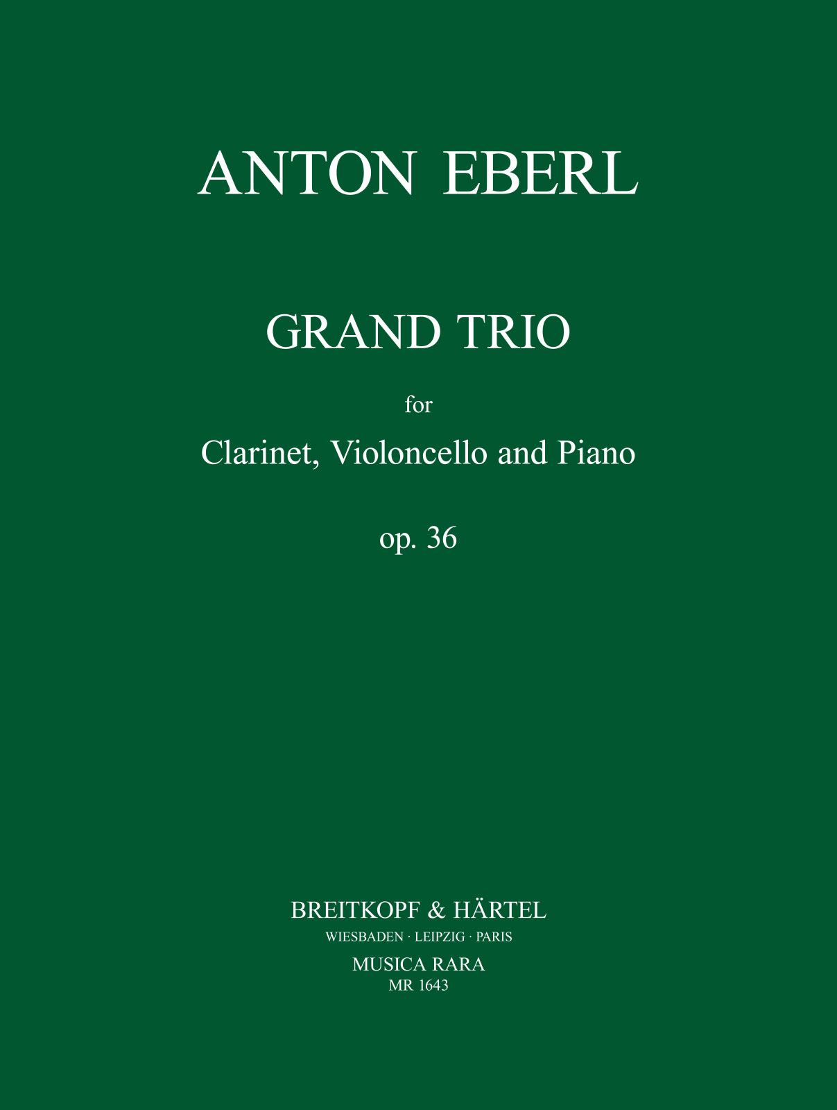 Anton Eberl - Großes Trio op. 36 - Cover