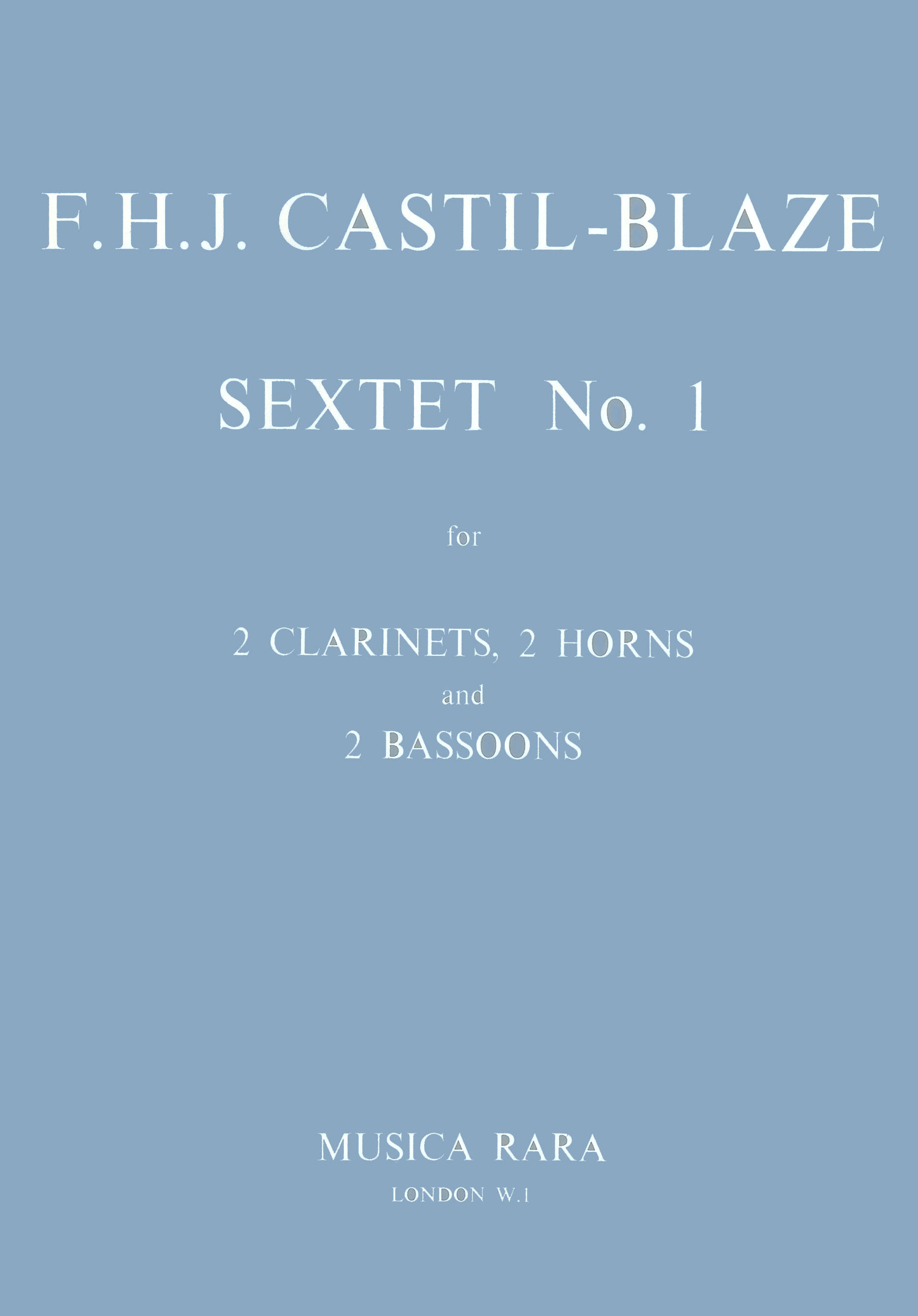François H.J. Castil Blaze - Sextett Nr. 1 Es - Cover