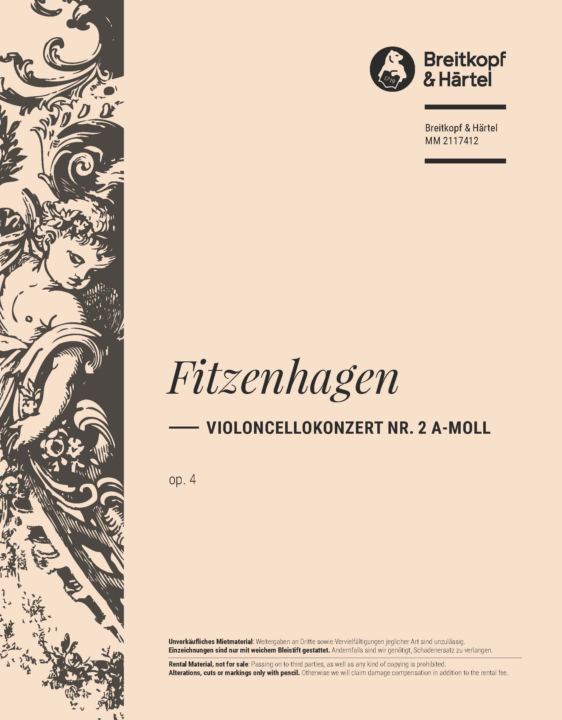 Wilhelm Fitzenhagen - Violoncellokonzert Nr. 2 a-moll op. 4 - Cover