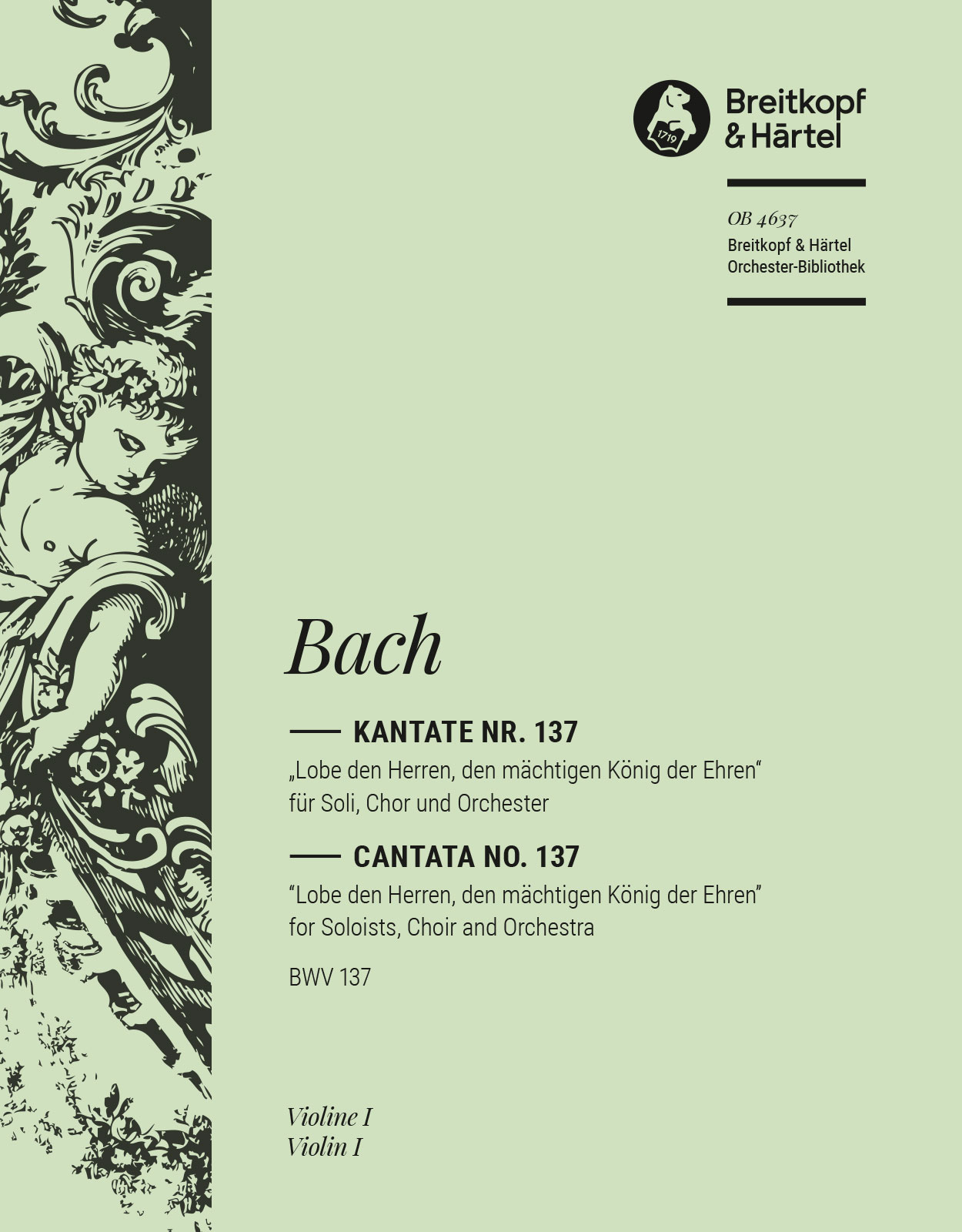 OB 4637-15 - Kantate BWV 137 „Lobe den Herren, den mächtigen König der Ehren“ - Cover