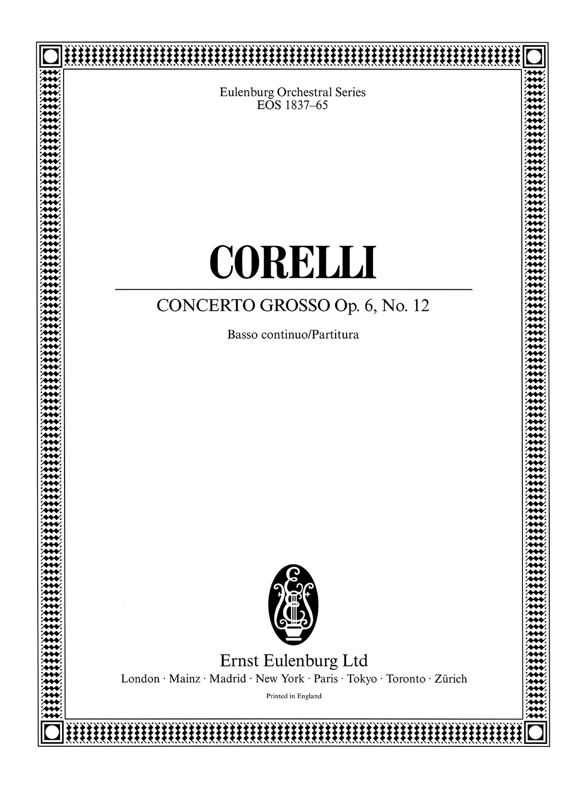 Arcangelo Corelli - Concerto grosso op. 6 Nr. 12 F-dur - Cover