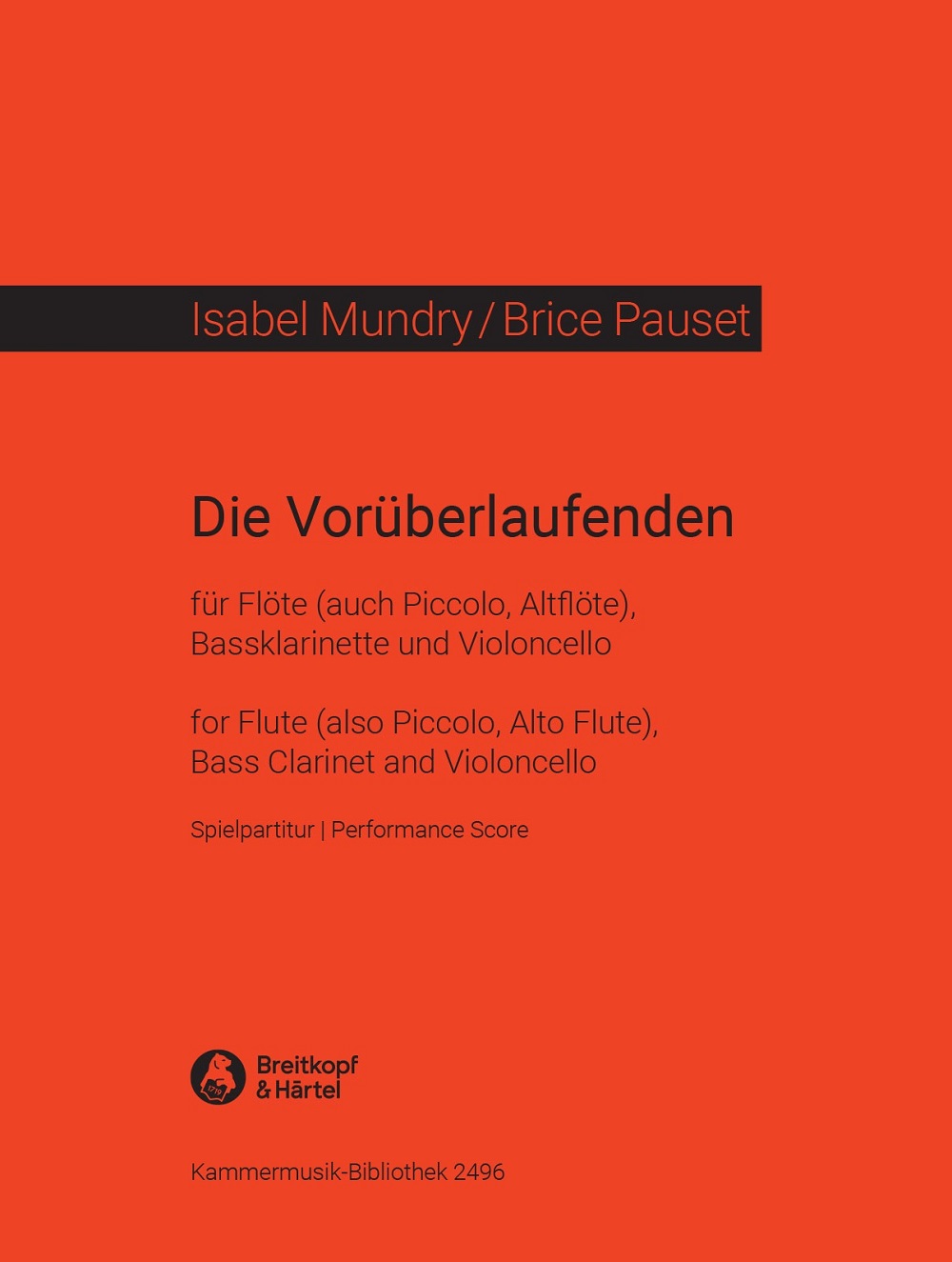 Isabel Mundry - Die Vorüberlaufenden - Cover