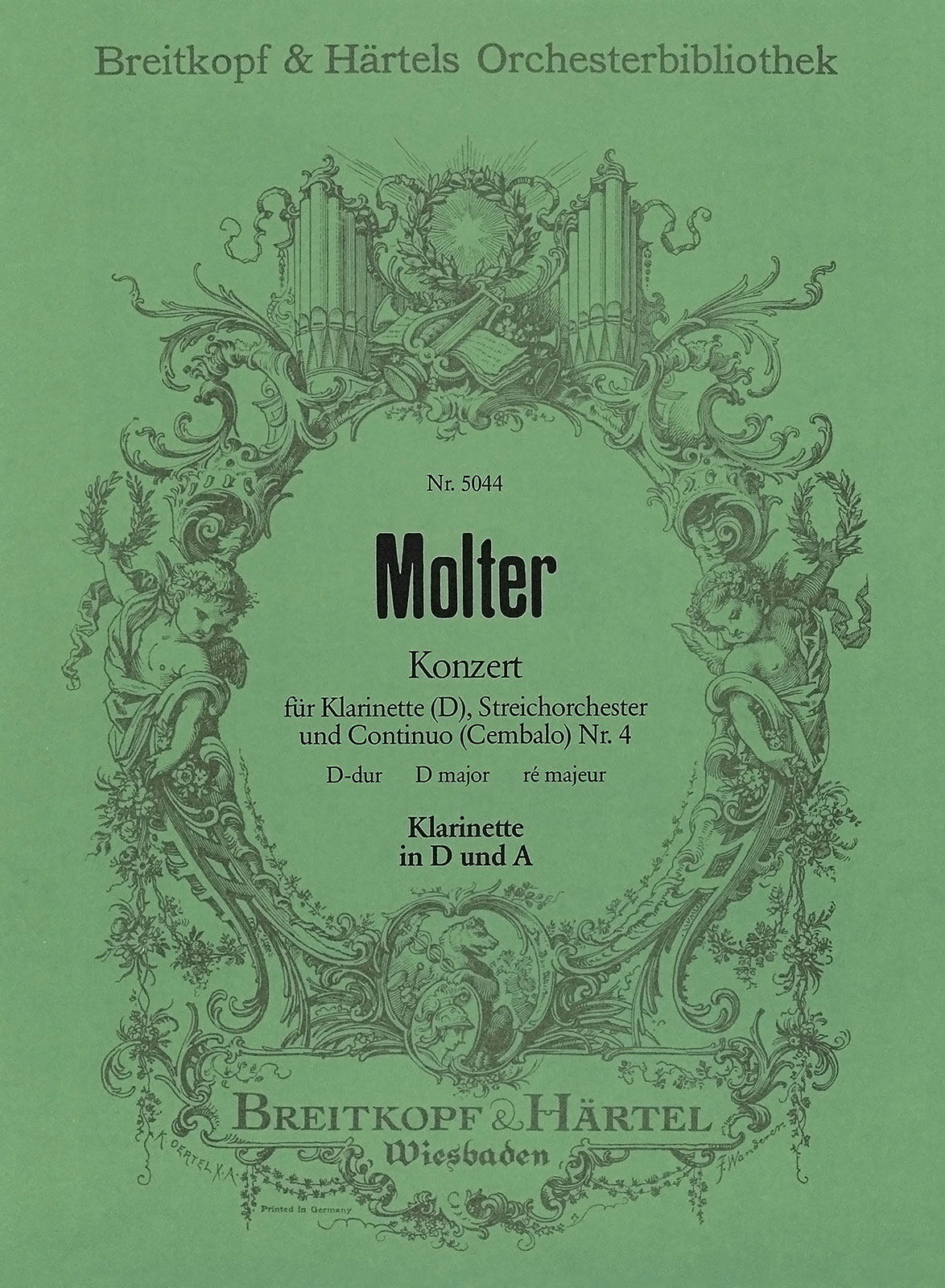 OB 5044-06 - Clarinet Concerto No. 4 in D major - Cover