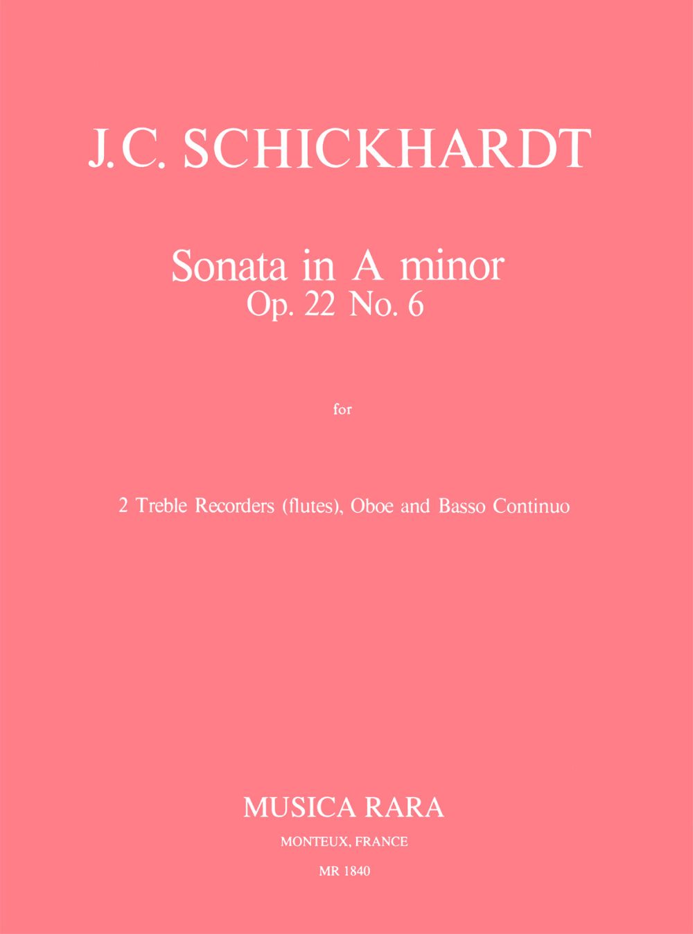 MR 1840 - Sonaten op. 22 - Cover