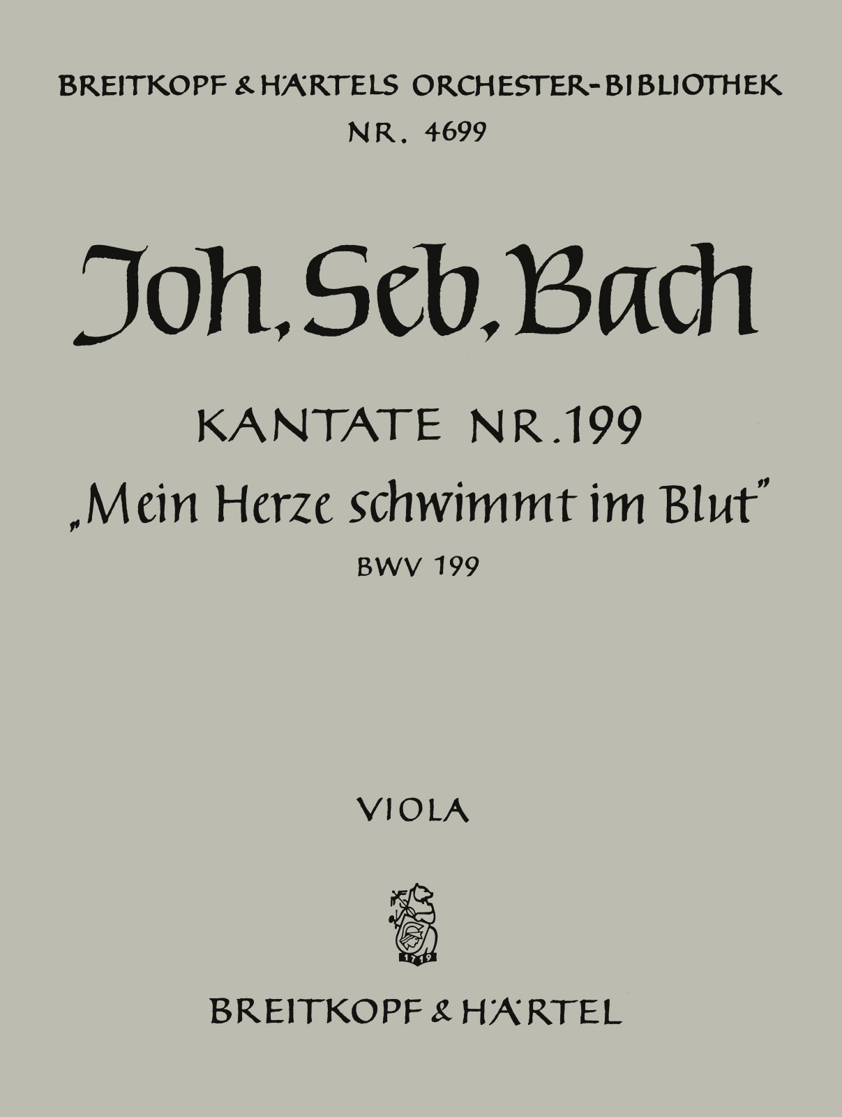 OB 4699-19 - Kantate BWV 199 „Mein Herze schwimmt im Blut“ - Cover