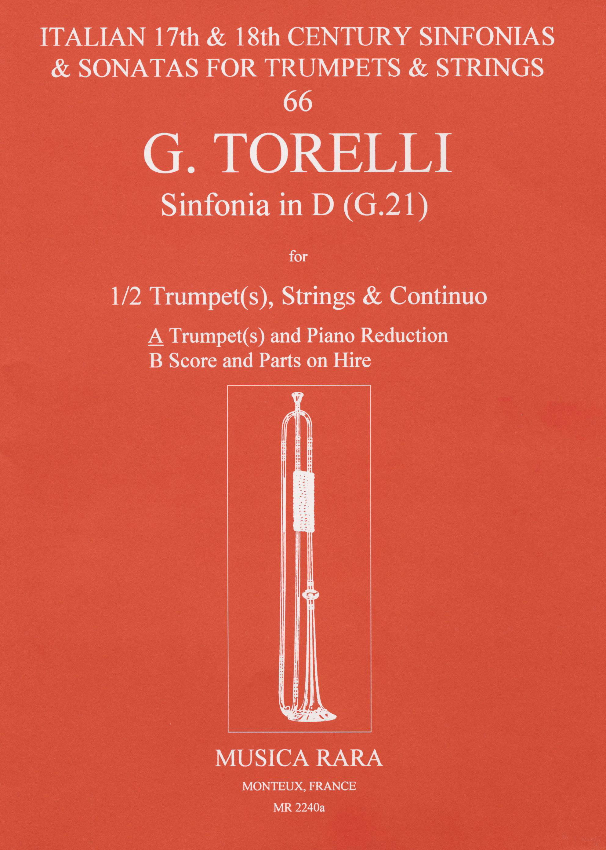 Giuseppe Torelli - Sinfonien in D - Cover