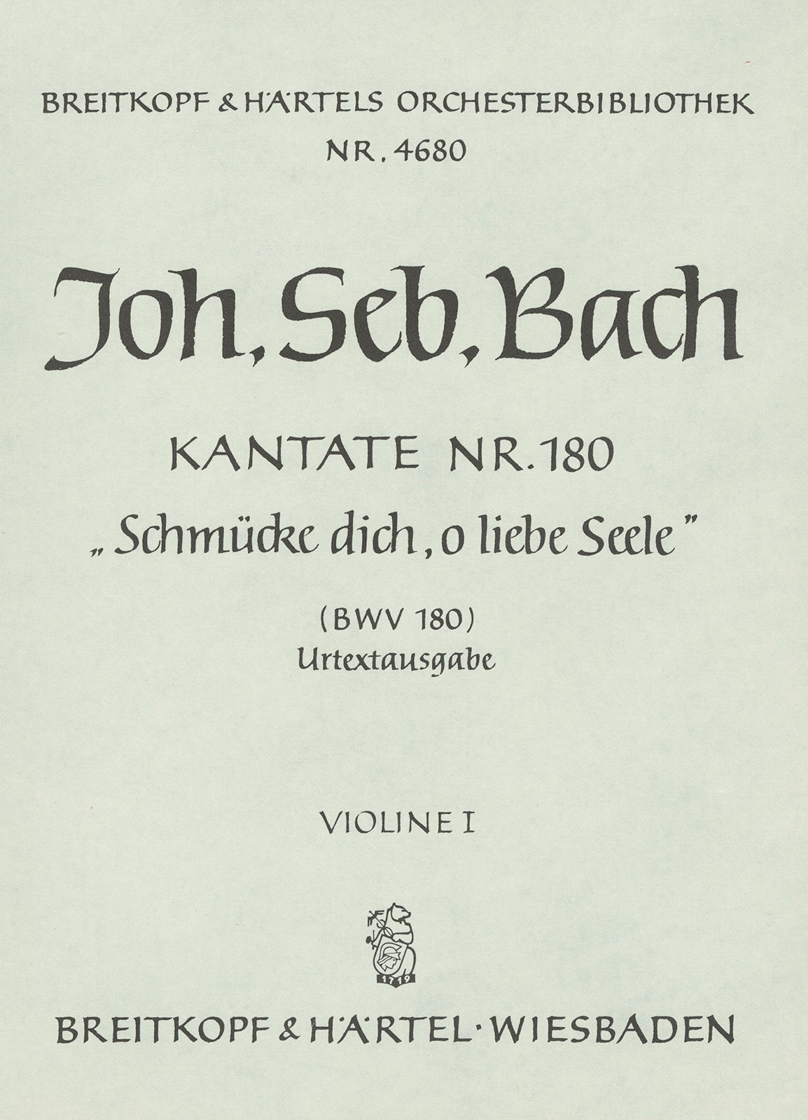 OB 4680-15 - Cantata BWV 180 “Soul, array thyself with gladness” - Cover