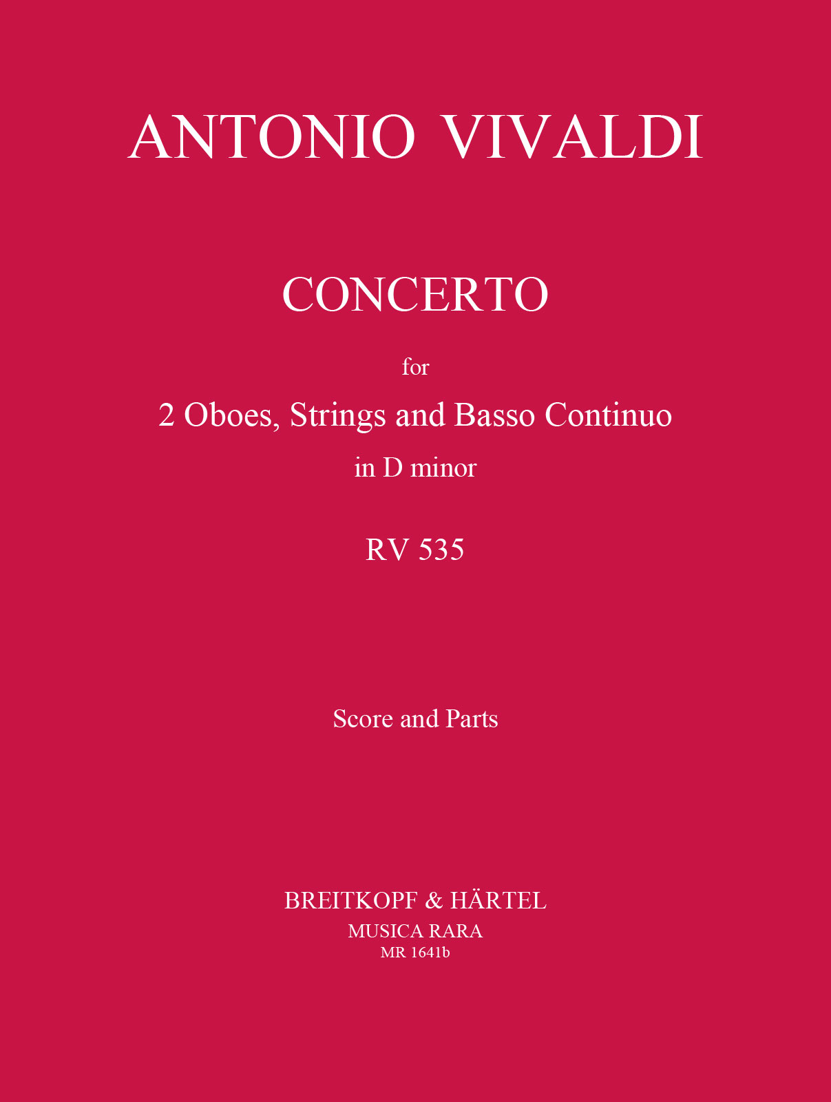 MR 1641b - Concerto in d-moll RV 535 - Cover