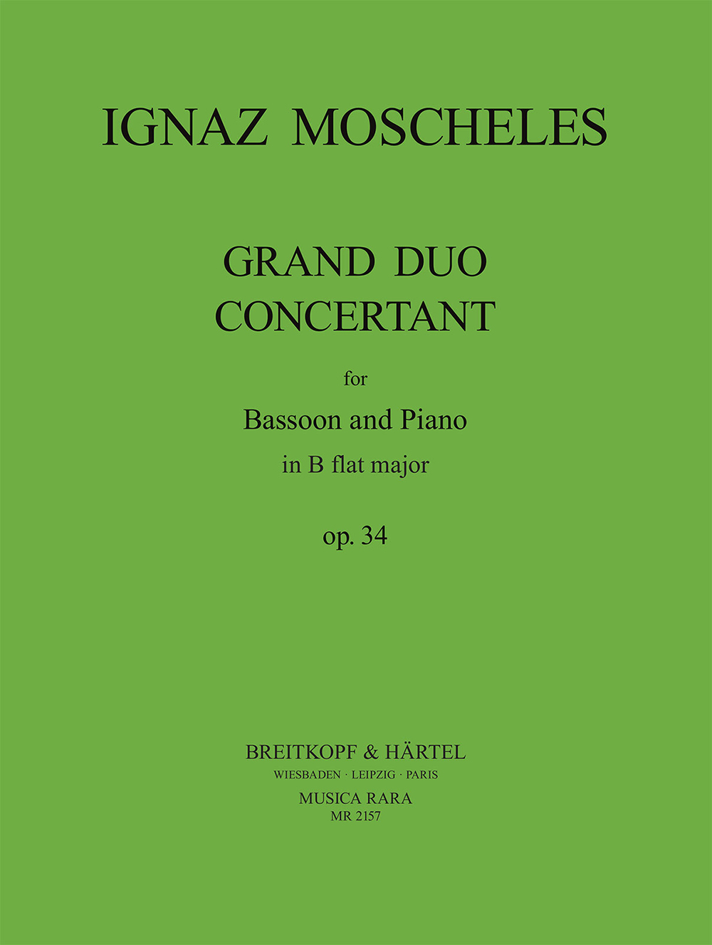 Ignaz Moscheles - Grand Duo Concertant in B-dur op. 34 - Cover