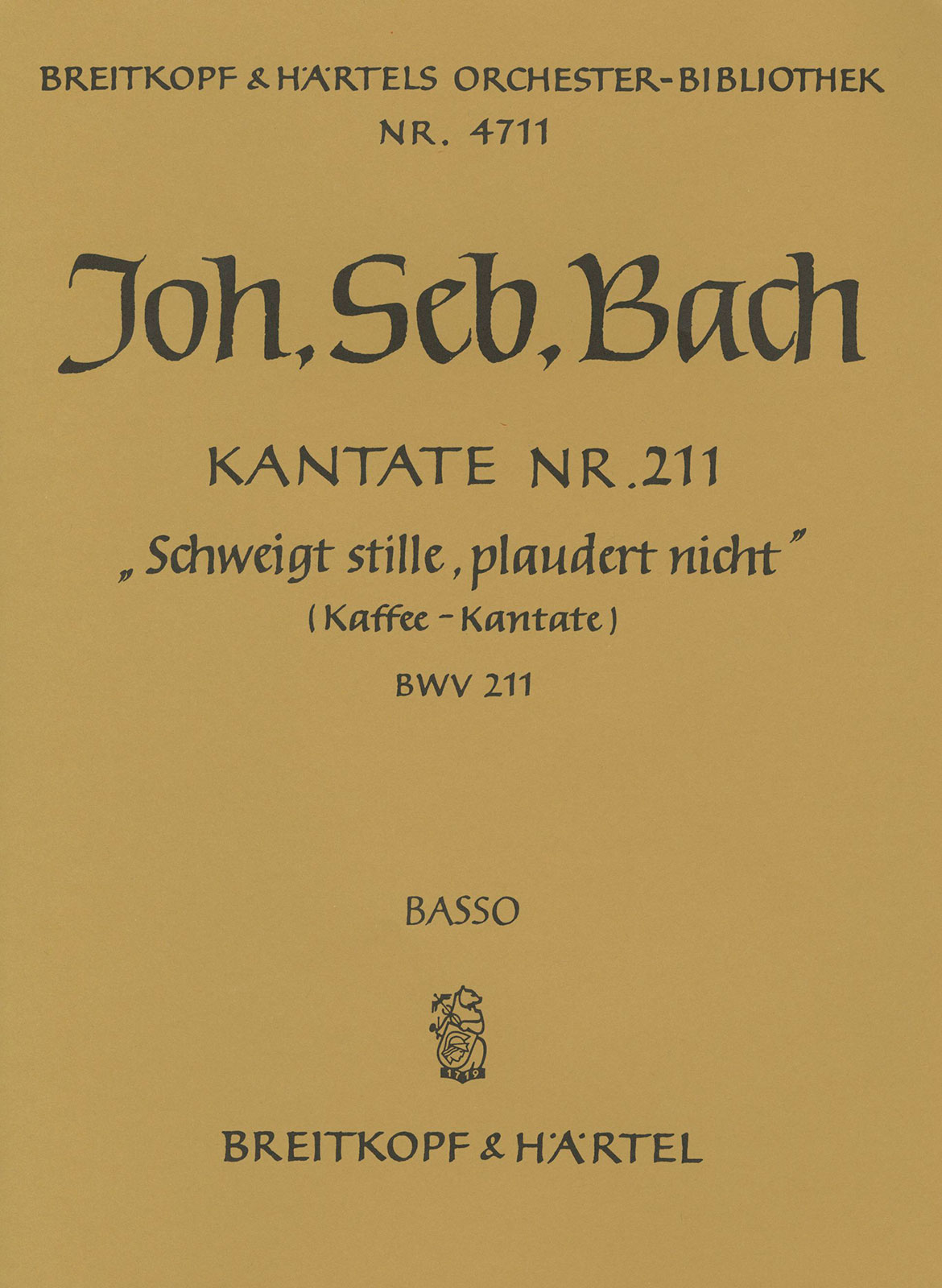 OB 4711-26 - Kantate BWV 211 „Schweigt stille, plaudert nicht“ - Cover